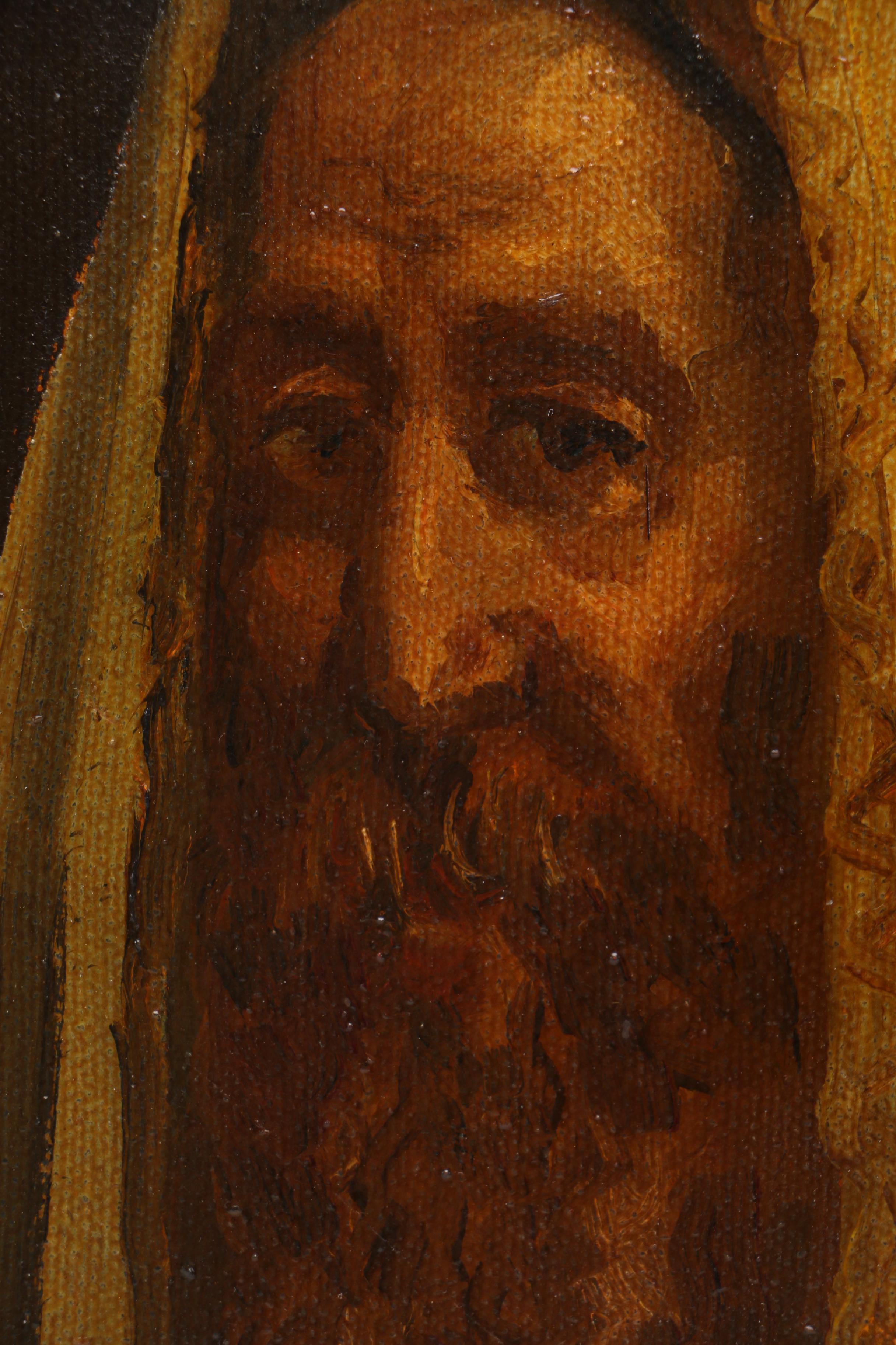 William H. Schwarz Oil Painting On Canvas Portrait of a Jewish Man