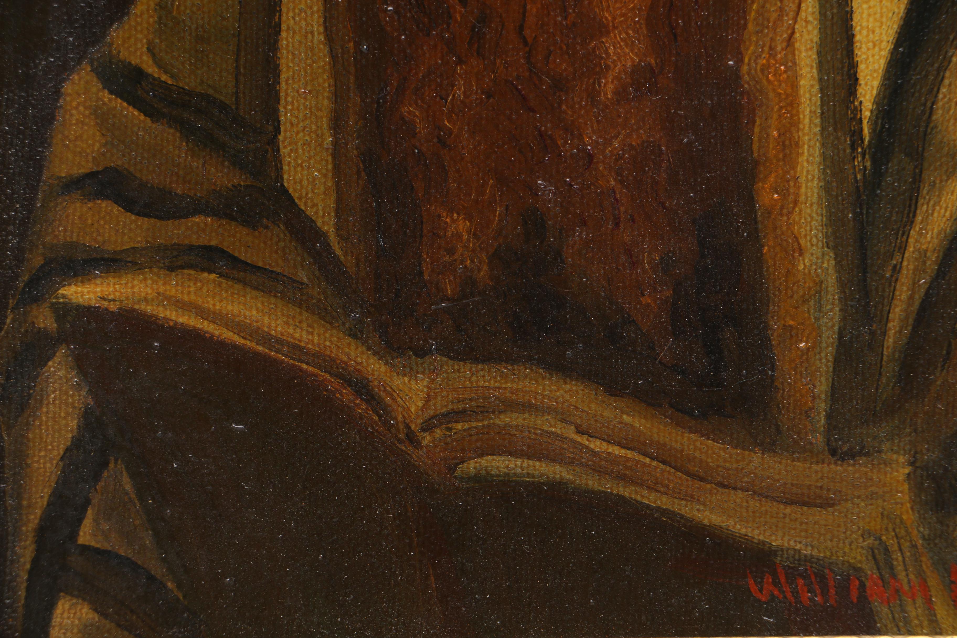 William H. Schwarz Oil Painting On Canvas Portrait of a Jewish Man