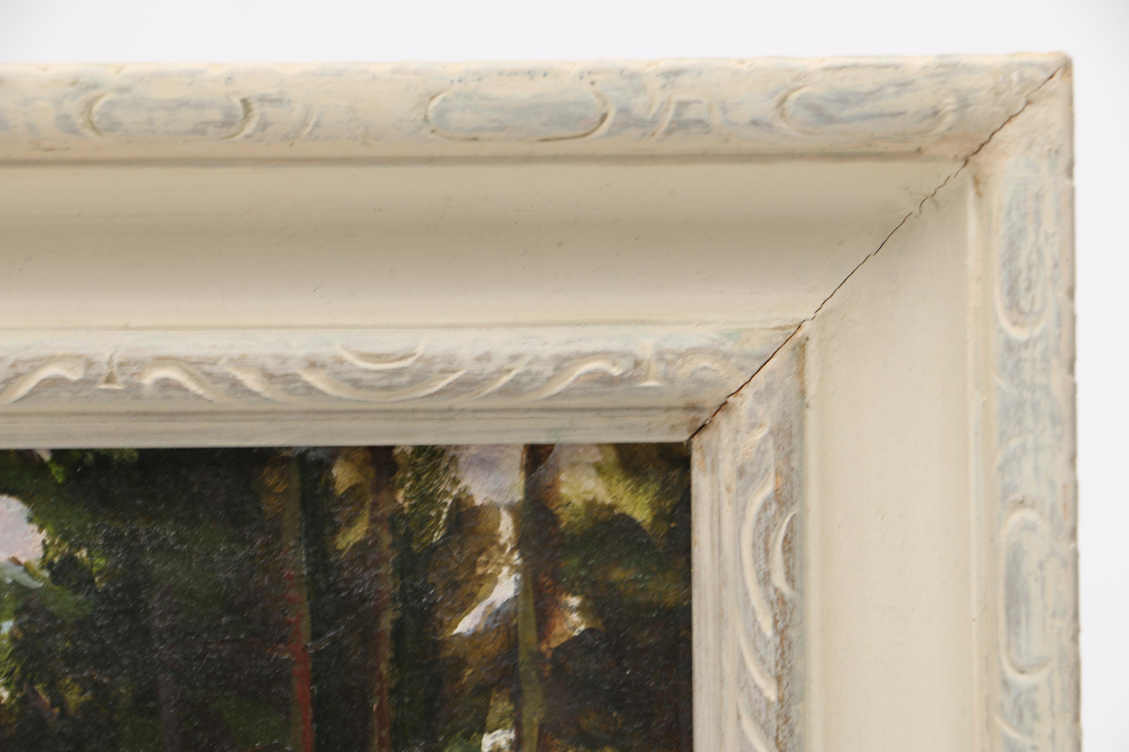 W. J. Richardson Oil Painting on Board of Winter Landscape