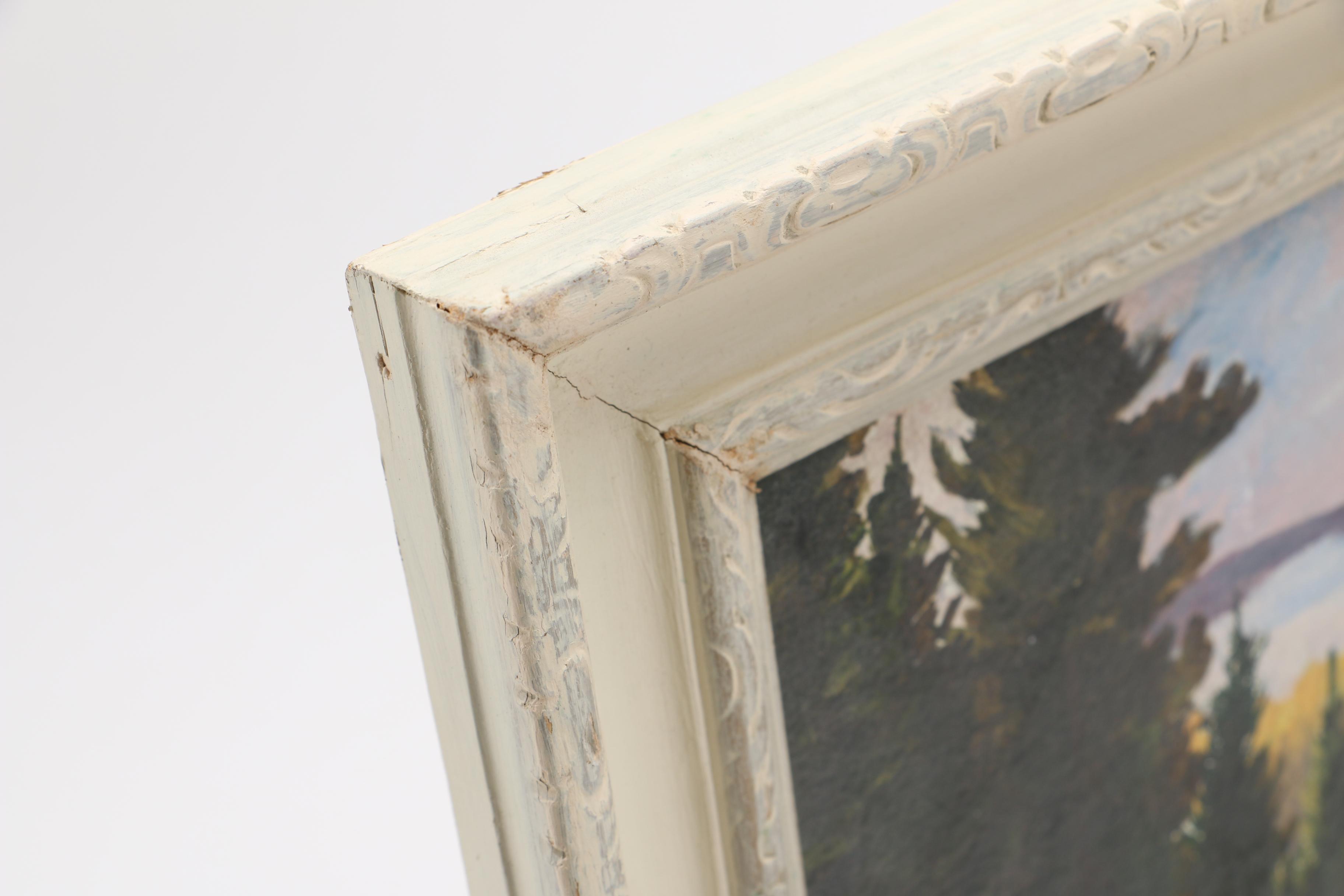 W. J. Richardson Oil Painting on Board of Winter Landscape