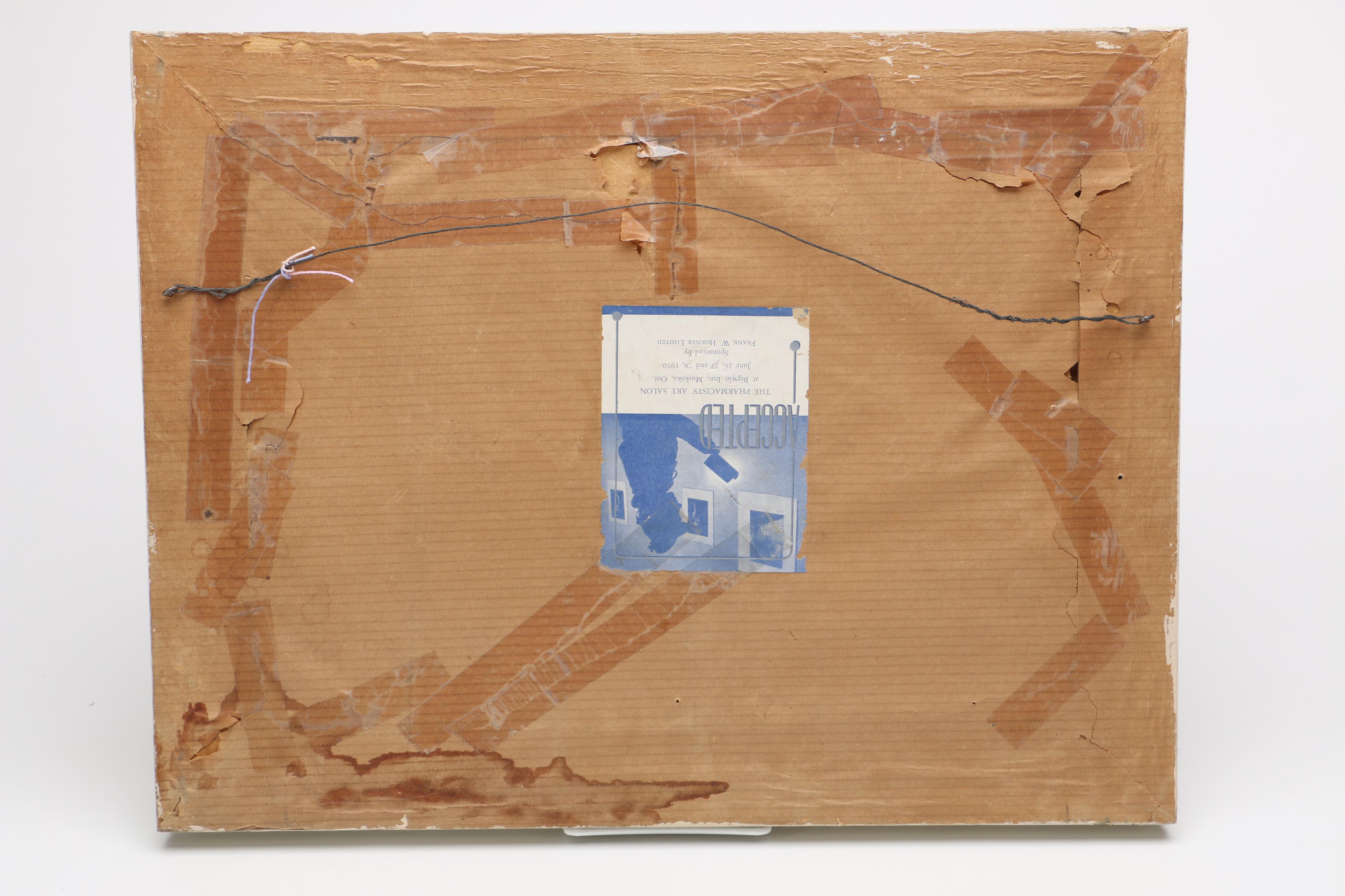 W. J. Richardson Oil Painting on Board of Winter Landscape