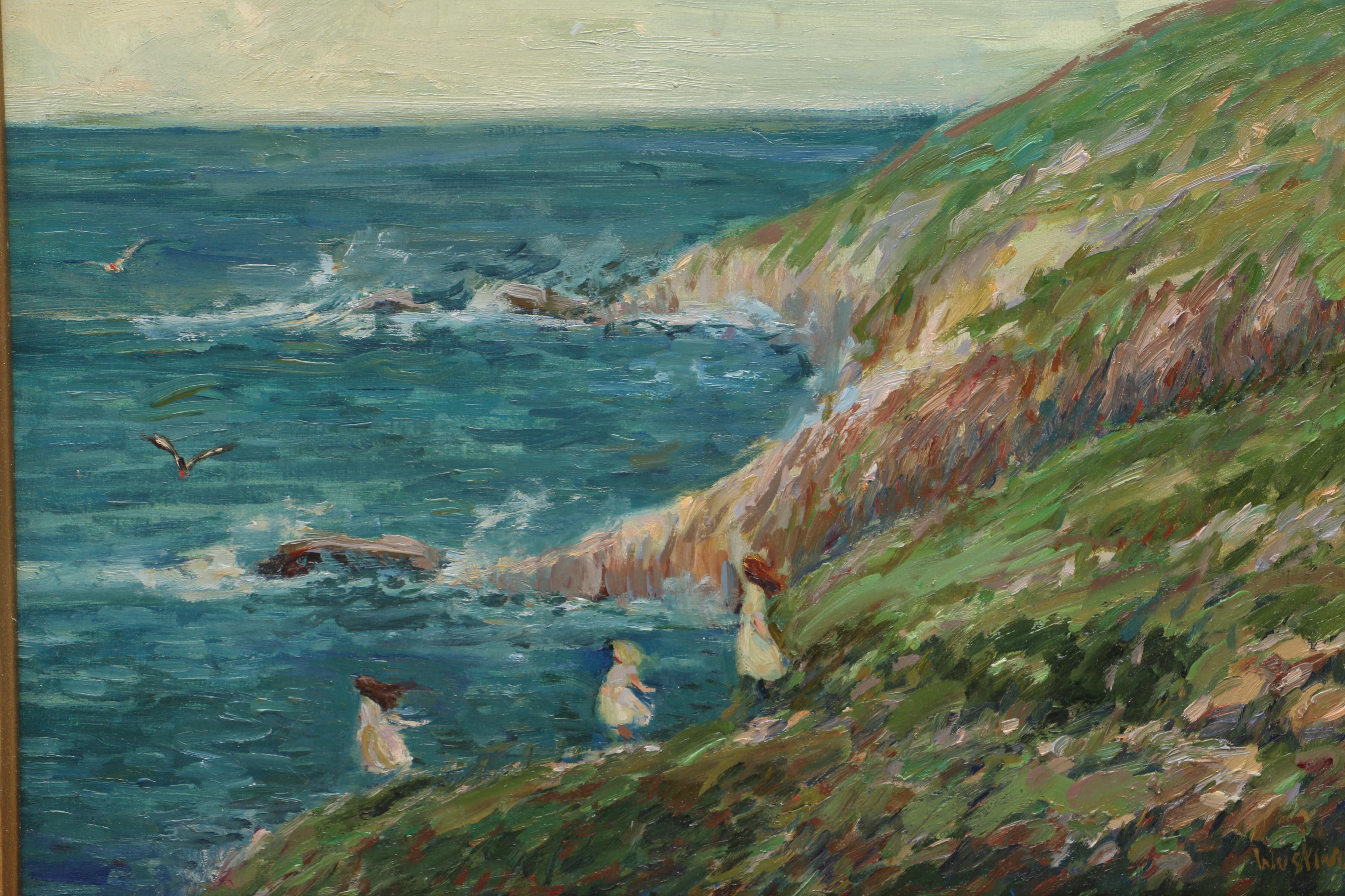 Oil Painting on Board of Oceanscape