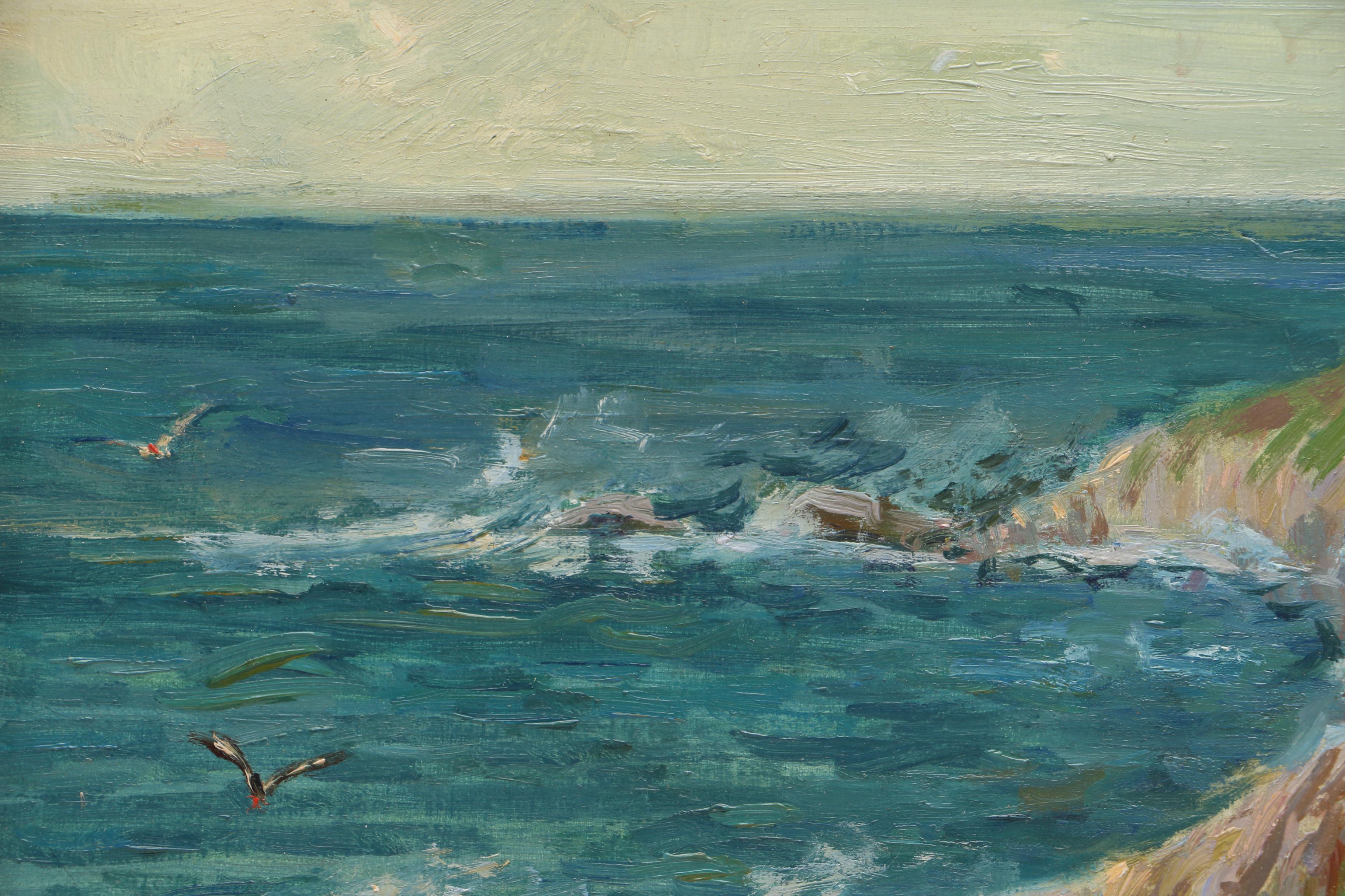 Oil Painting on Board of Oceanscape