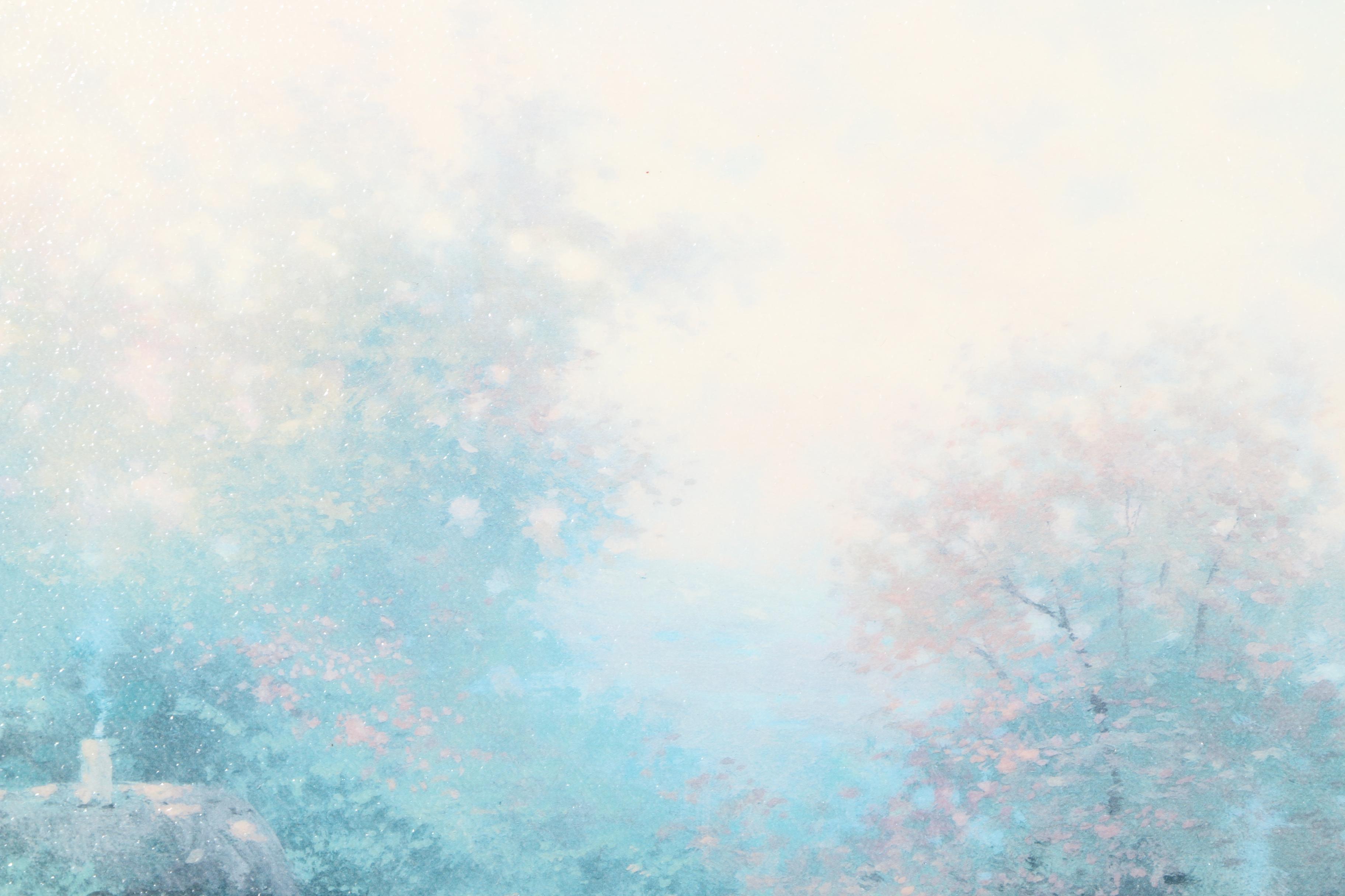 Thomas Kinkade Limited Edition Embellished Offset Lithograph "Lamplight Village"