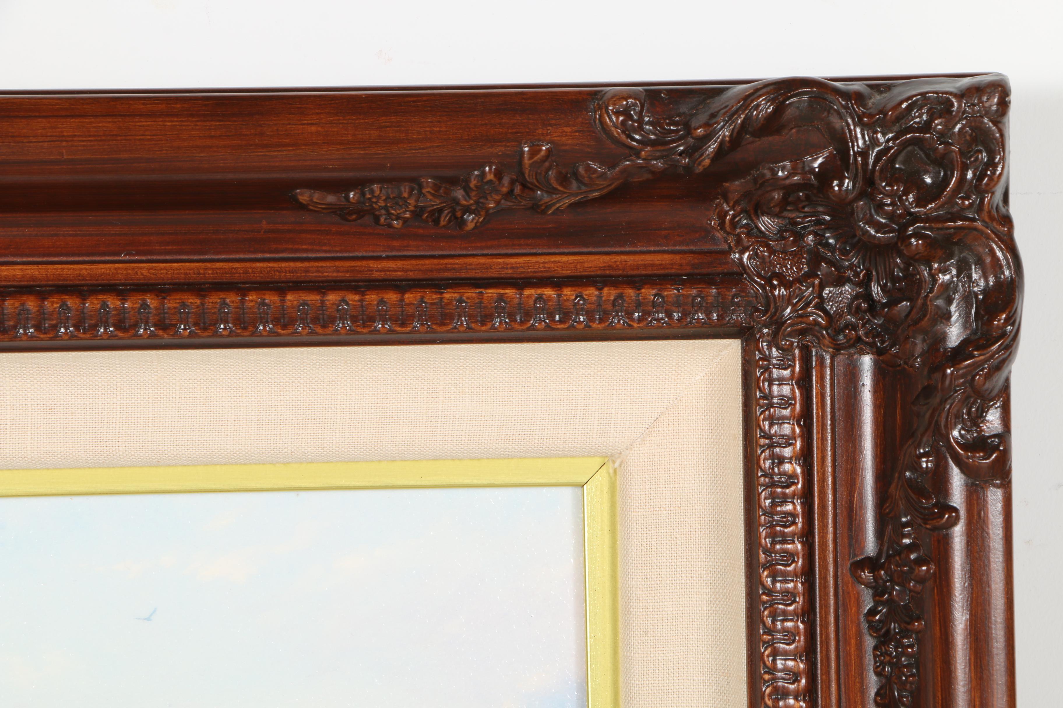 Thomas Kinkade Limited Edition Embellished Offset Lithograph "Lamplight Village"