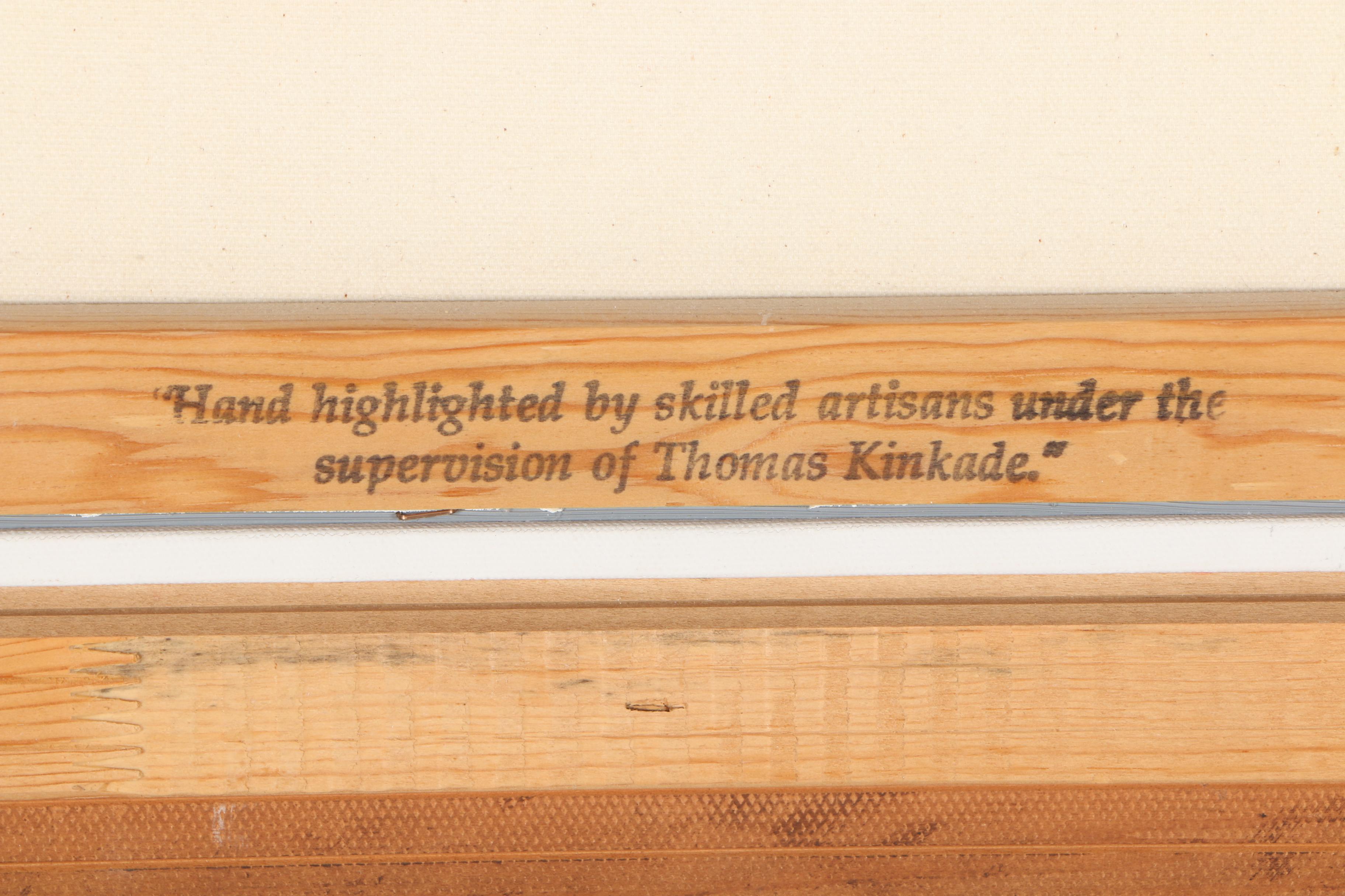 Thomas Kinkade Limited Edition Embellished Offset Lithograph "Lamplight Village"