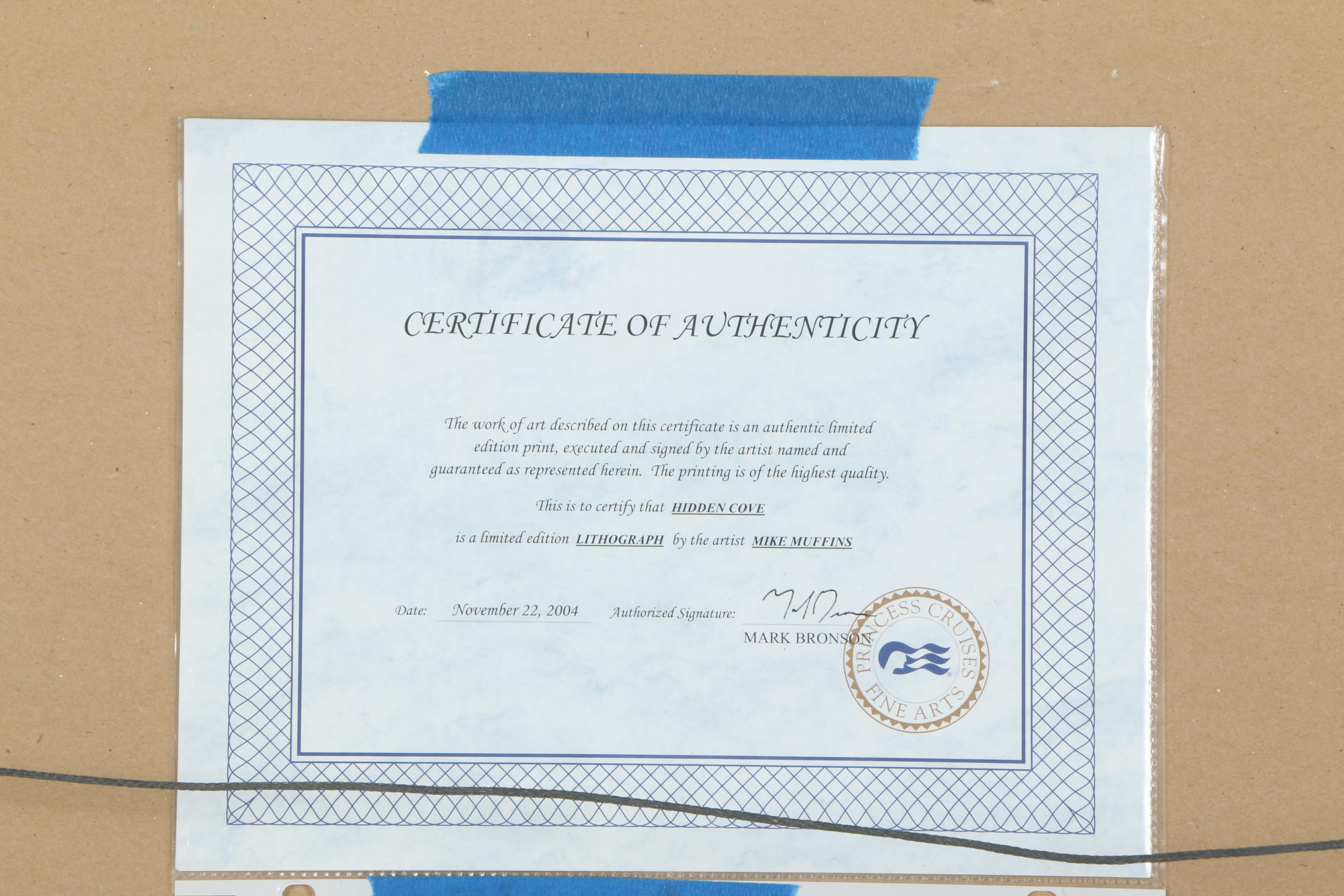 Mike Muffins Limited Edition Giclee Print "Hidden Cove"