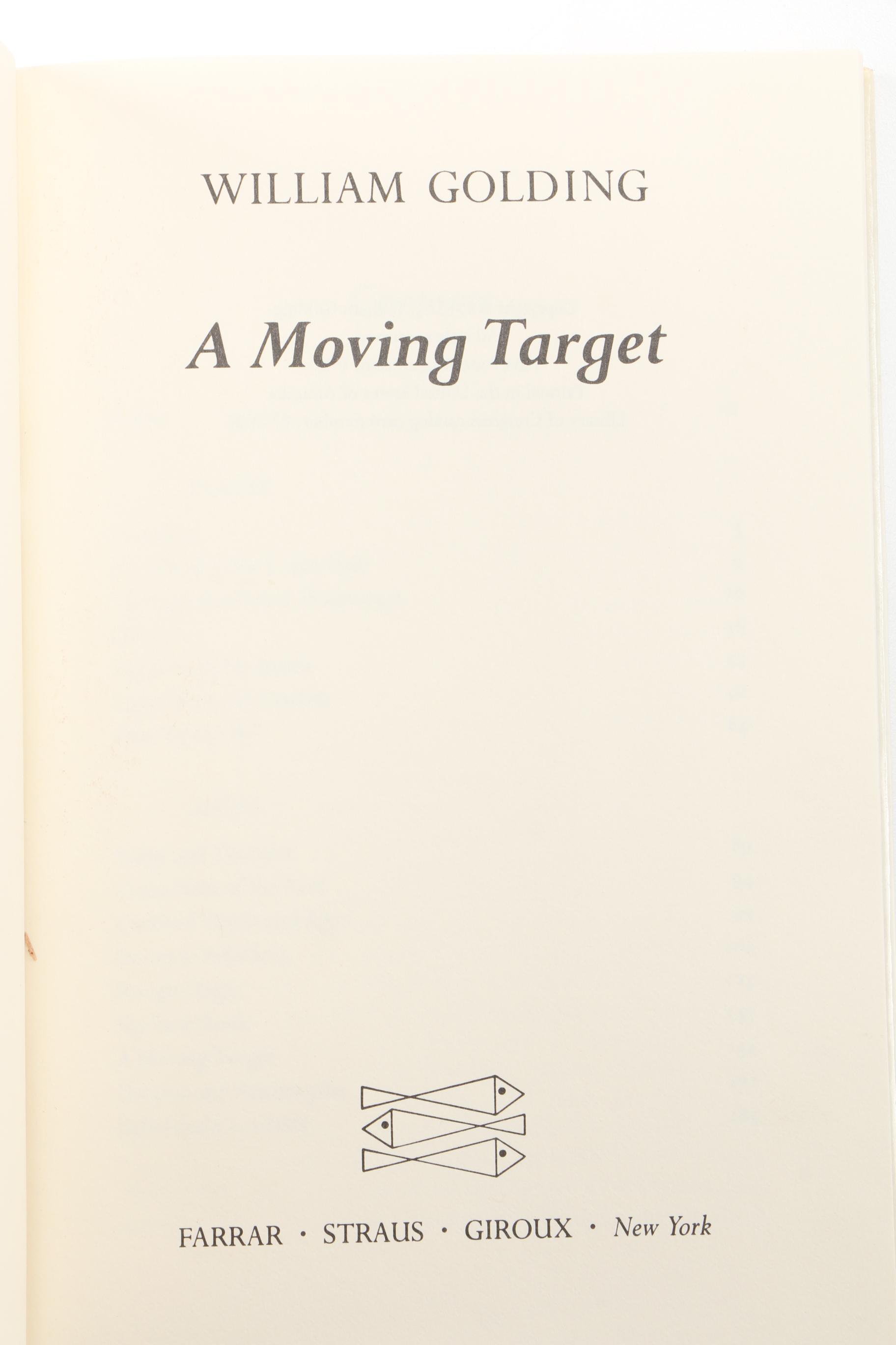 First American Edition "A Moving Target" by William Golding