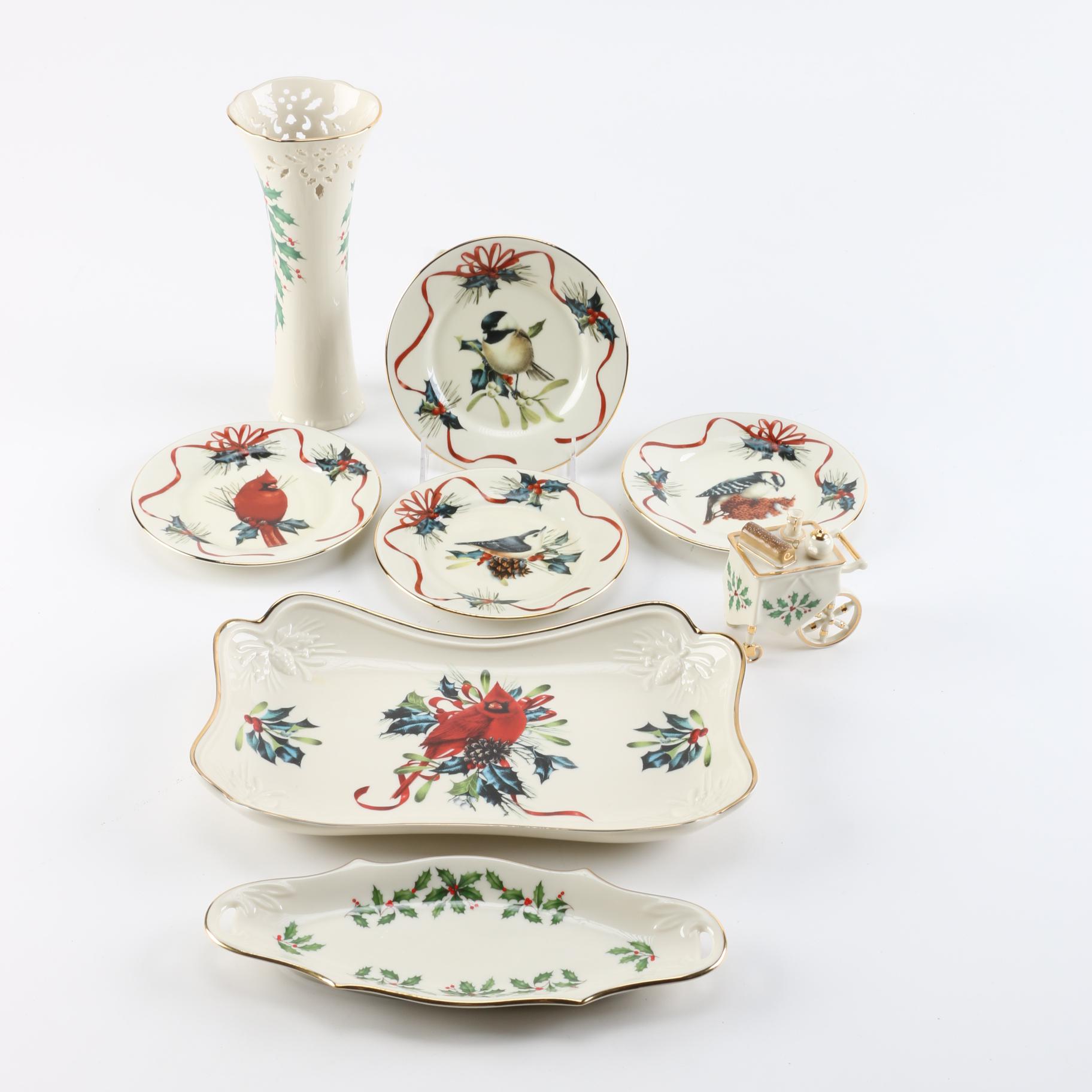Lenox Winter-Themed Porcelain Tableware Assortment