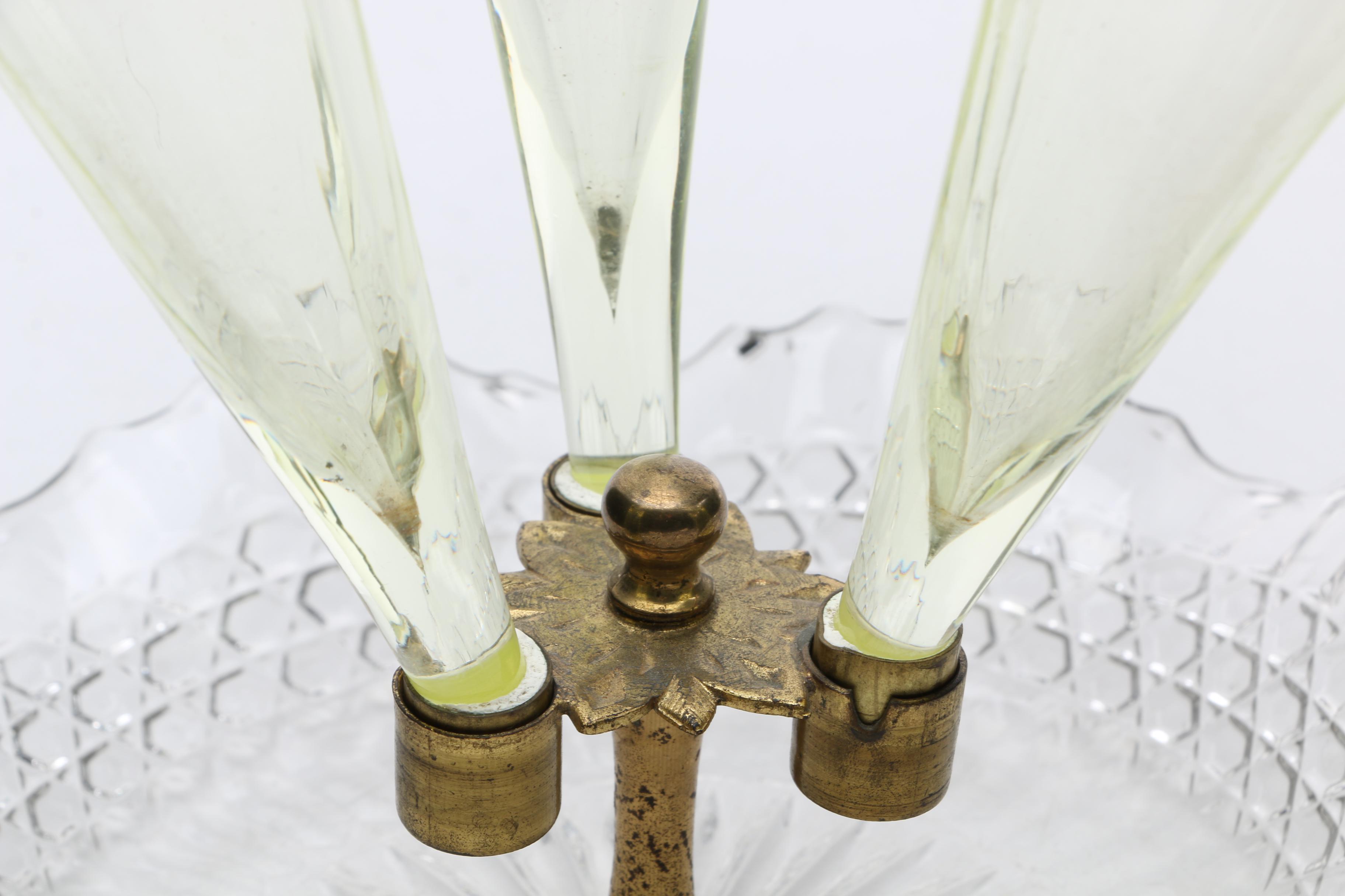 Floral Glass Centerpiece