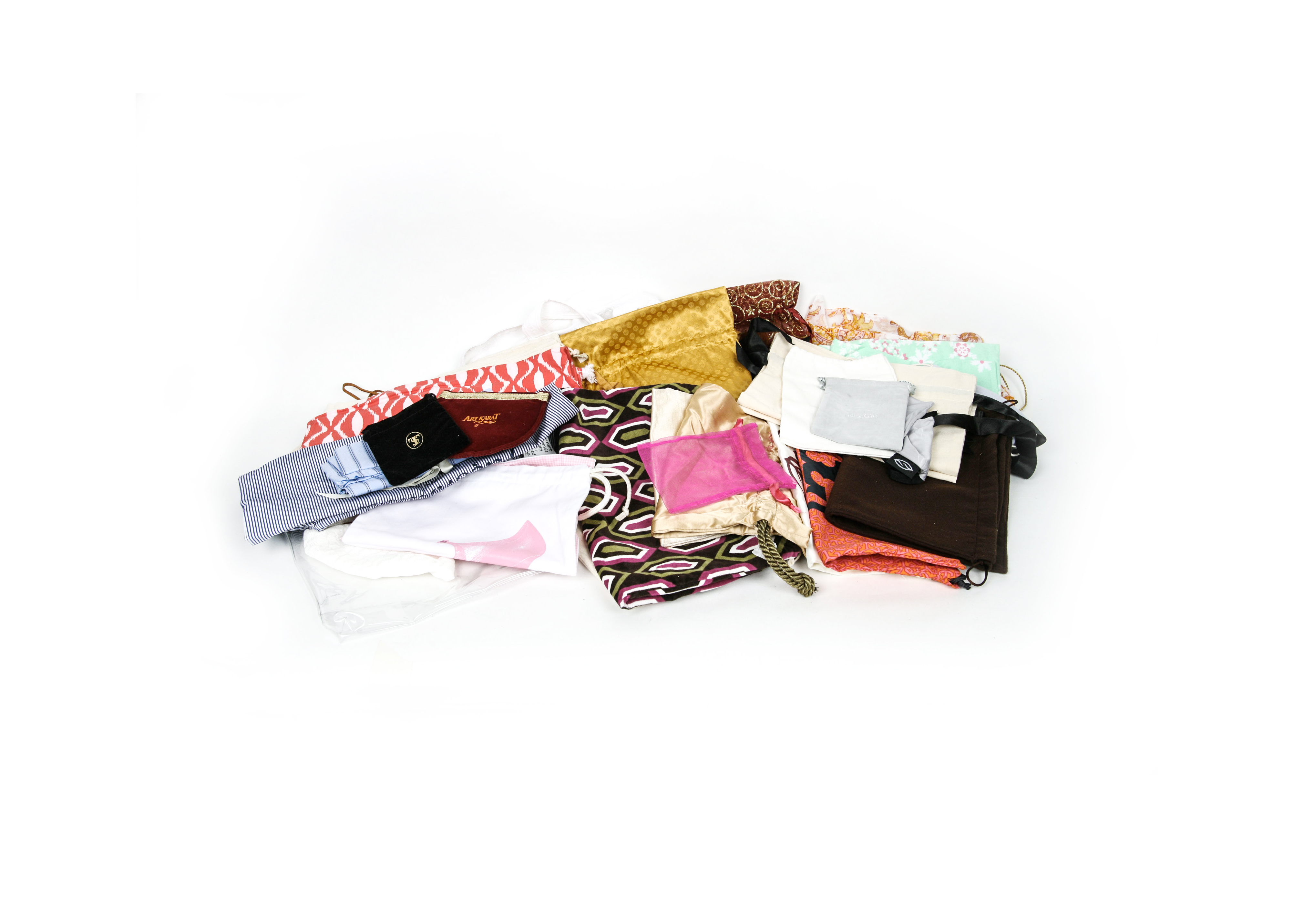 Collection of Fabric Dust Bags Including Tory Burch