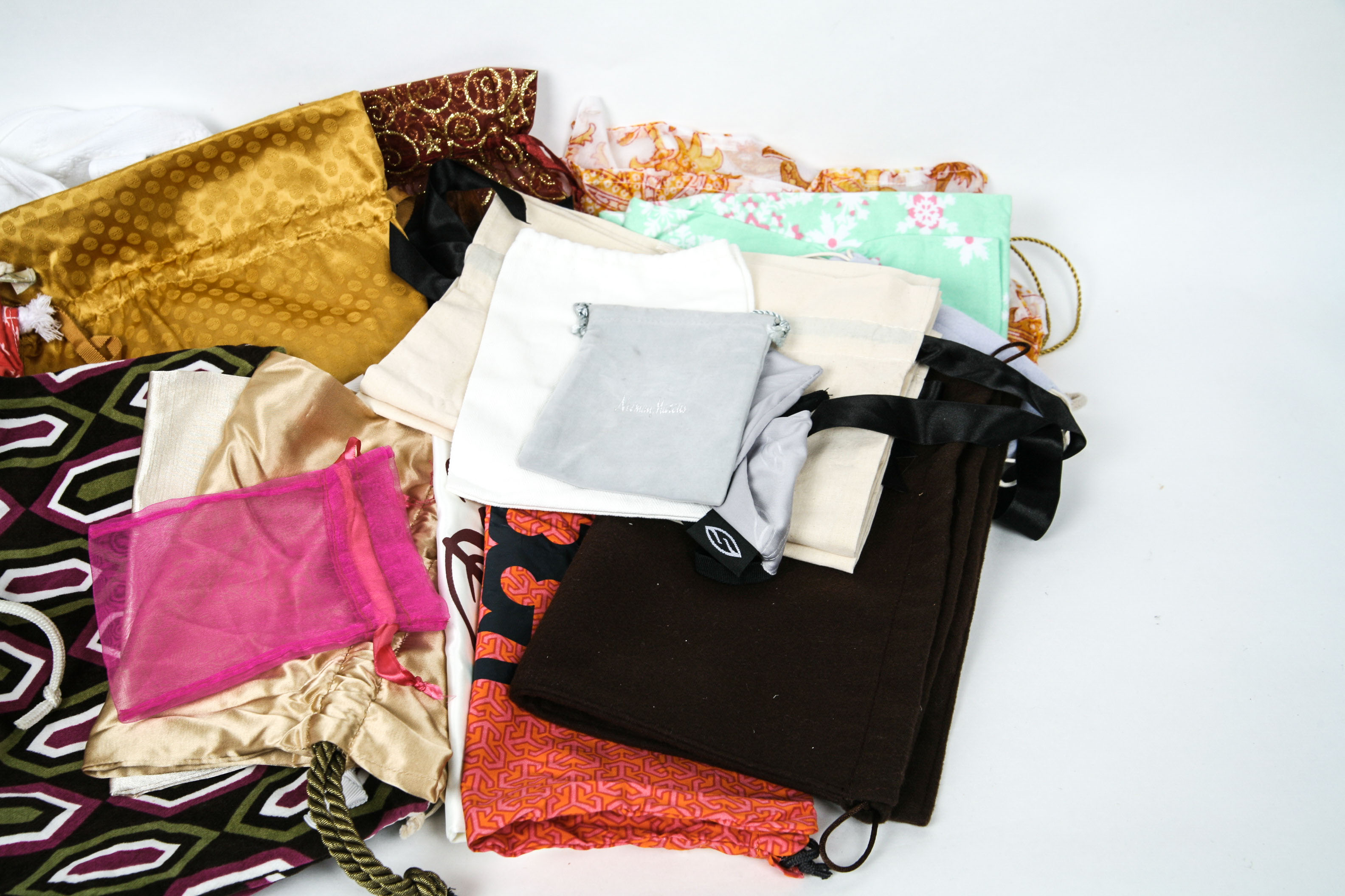 Collection of Fabric Dust Bags Including Tory Burch