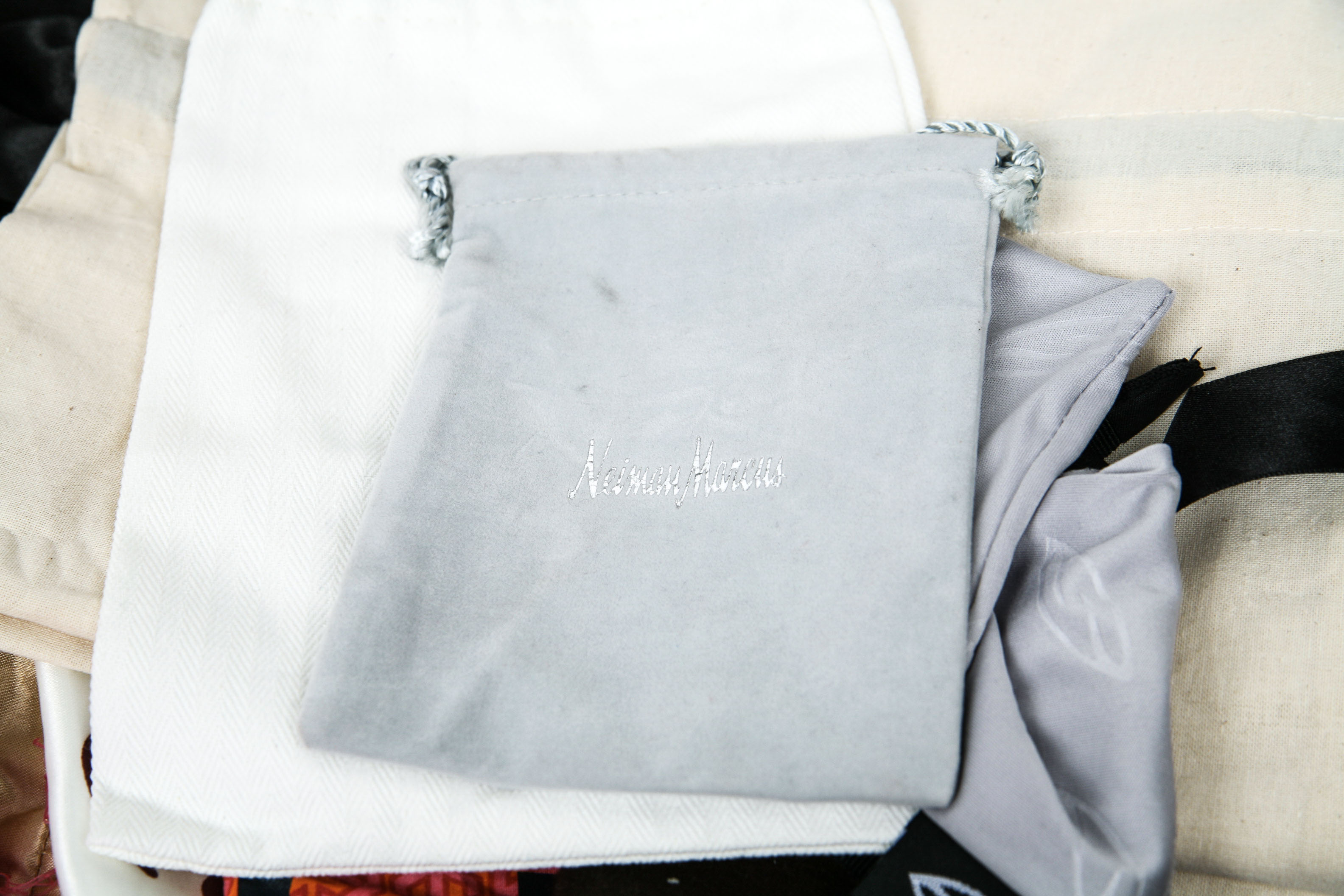 Collection of Fabric Dust Bags Including Tory Burch