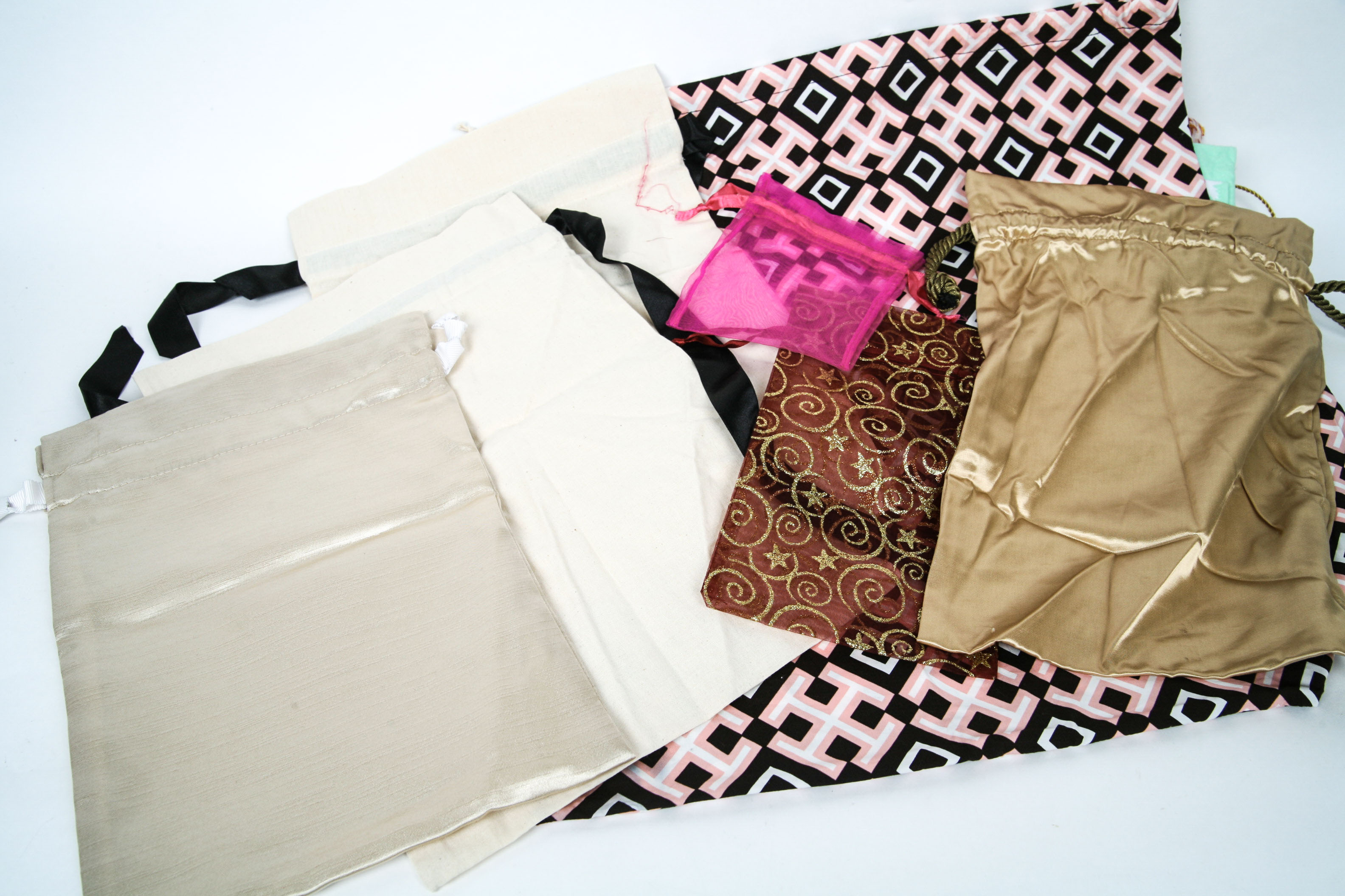 Collection of Fabric Dust Bags Including Tory Burch