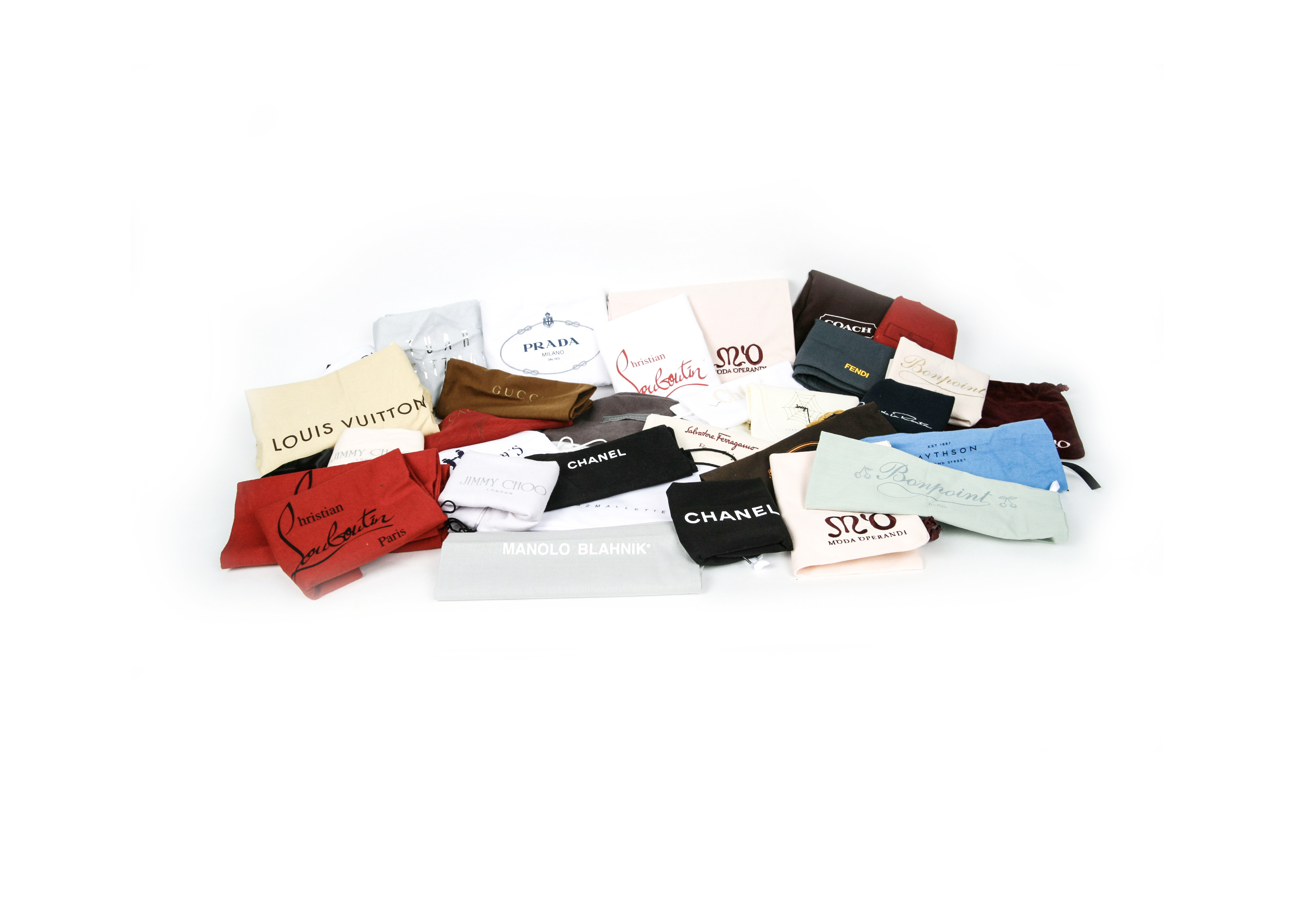 Assortment of Designer Handbag Dust Covers