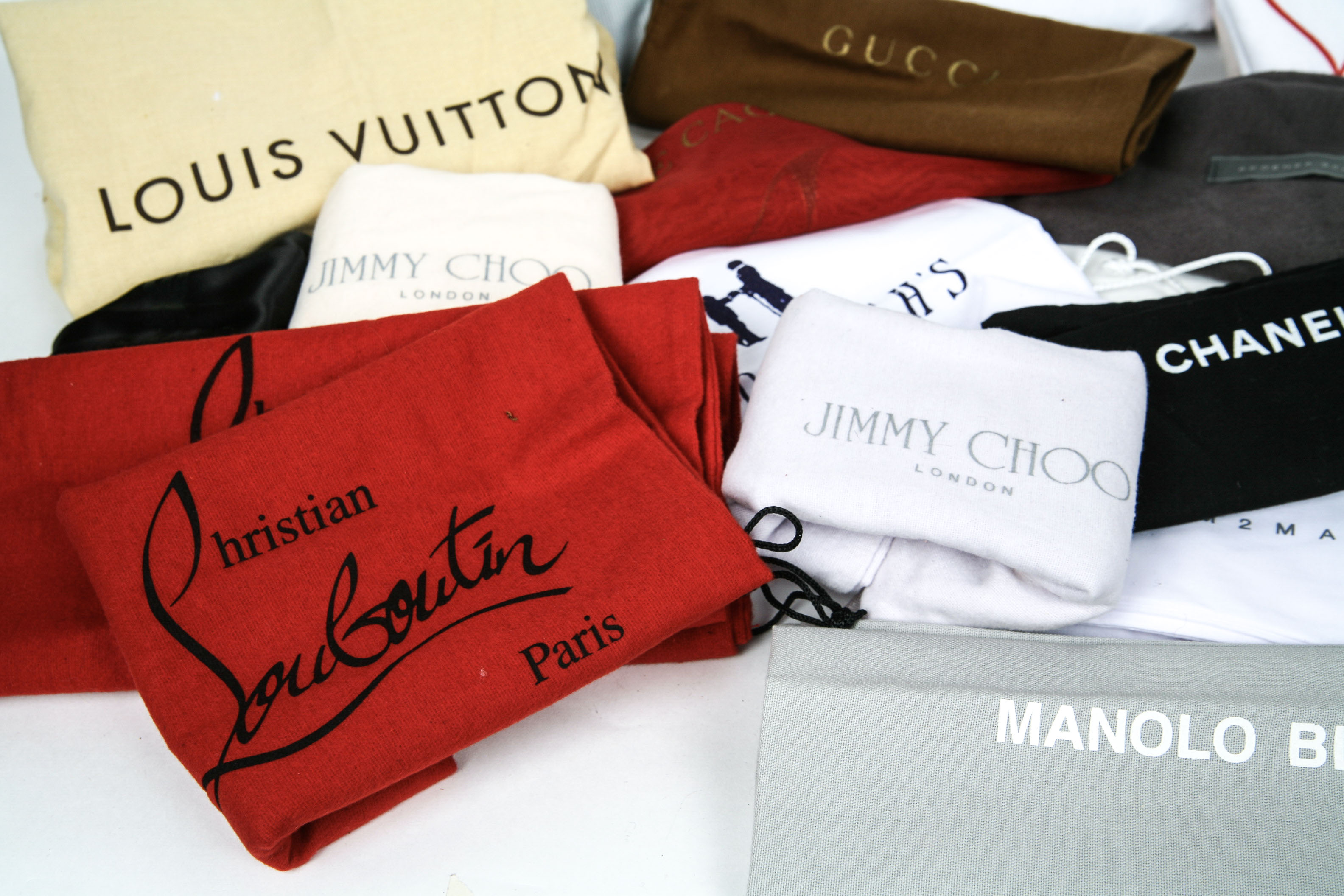 Assortment of Designer Handbag Dust Covers