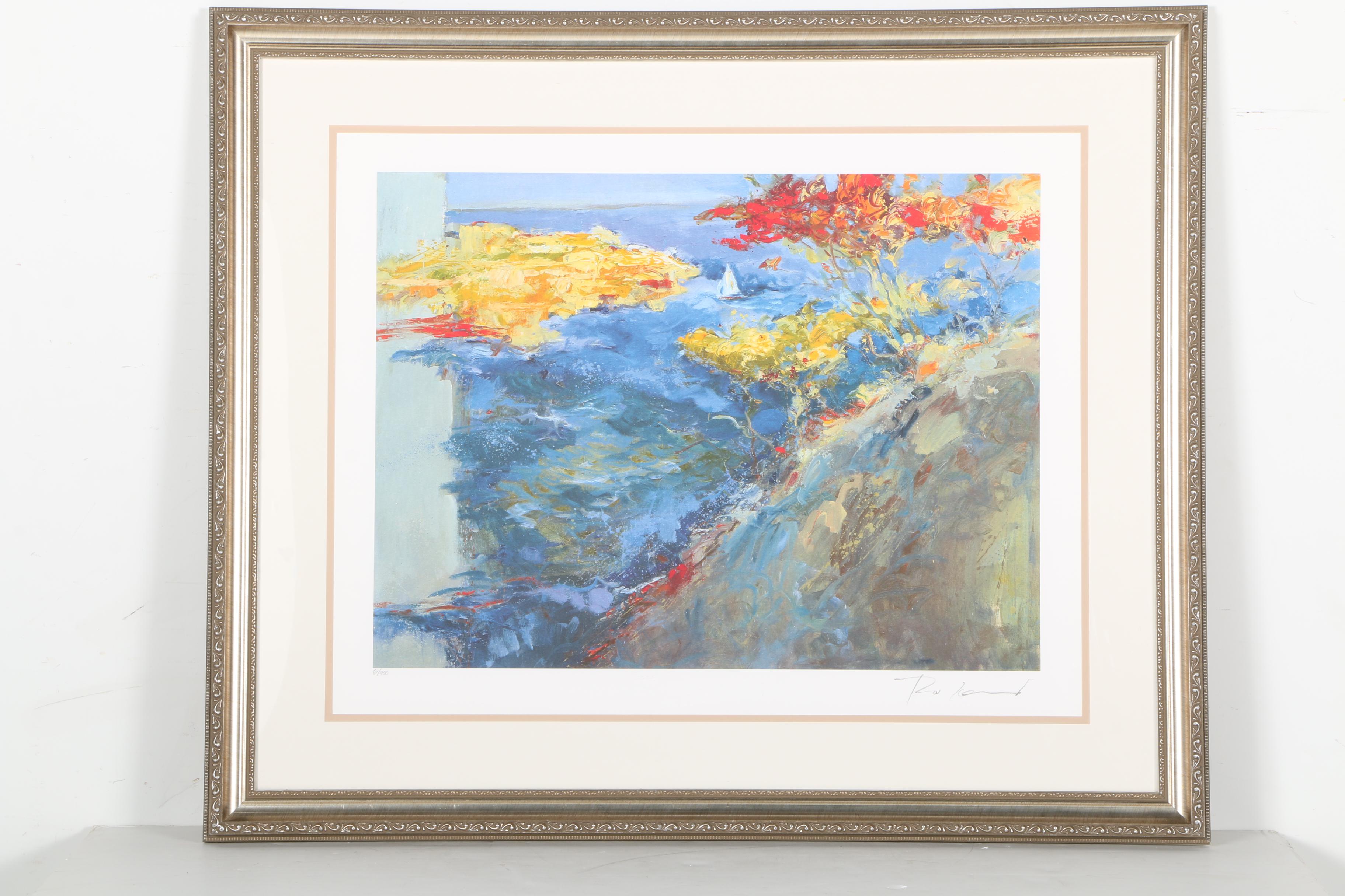 Roland Roy Limited Edition Lithograph "Sea Cliff"