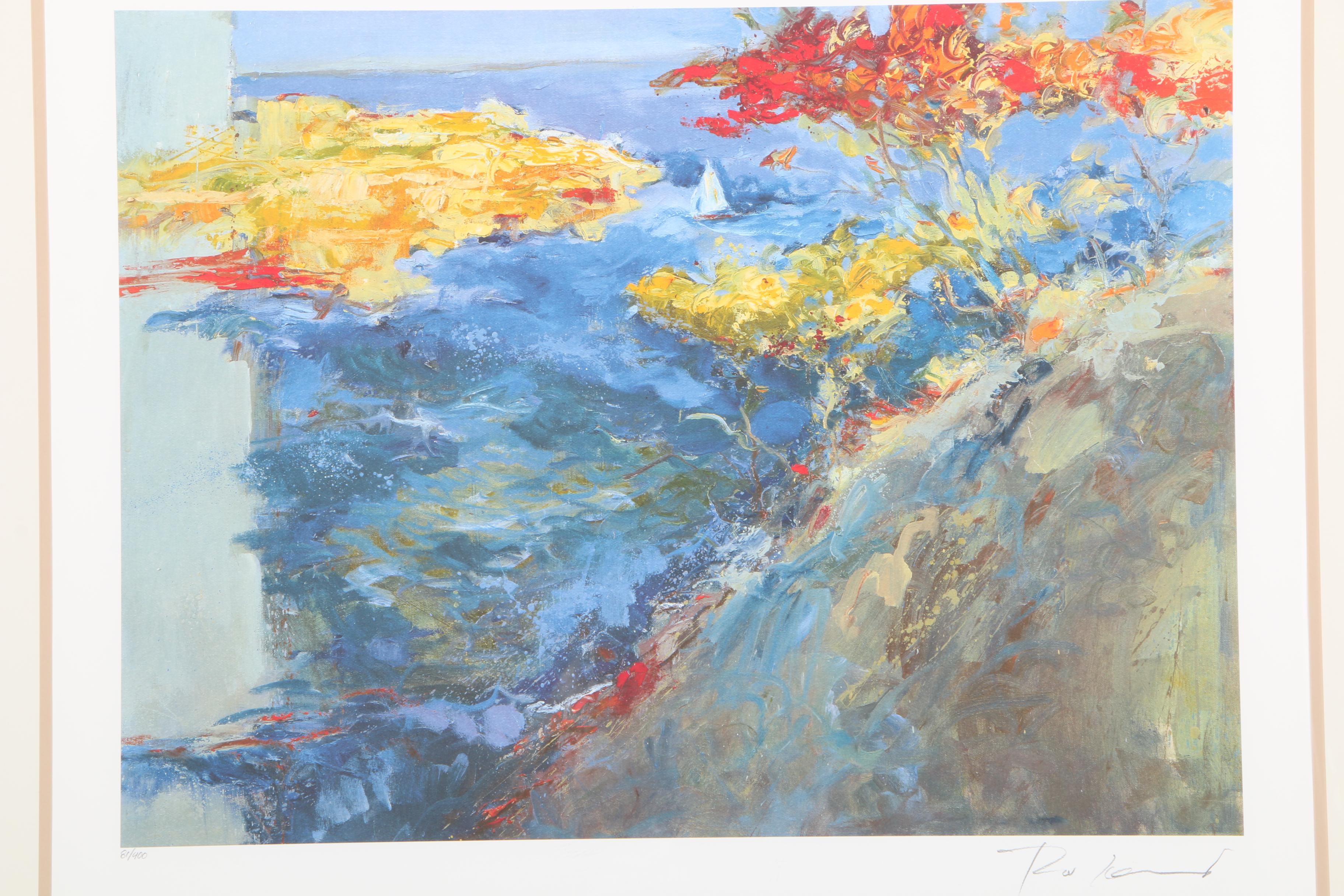 Roland Roy Limited Edition Lithograph "Sea Cliff"