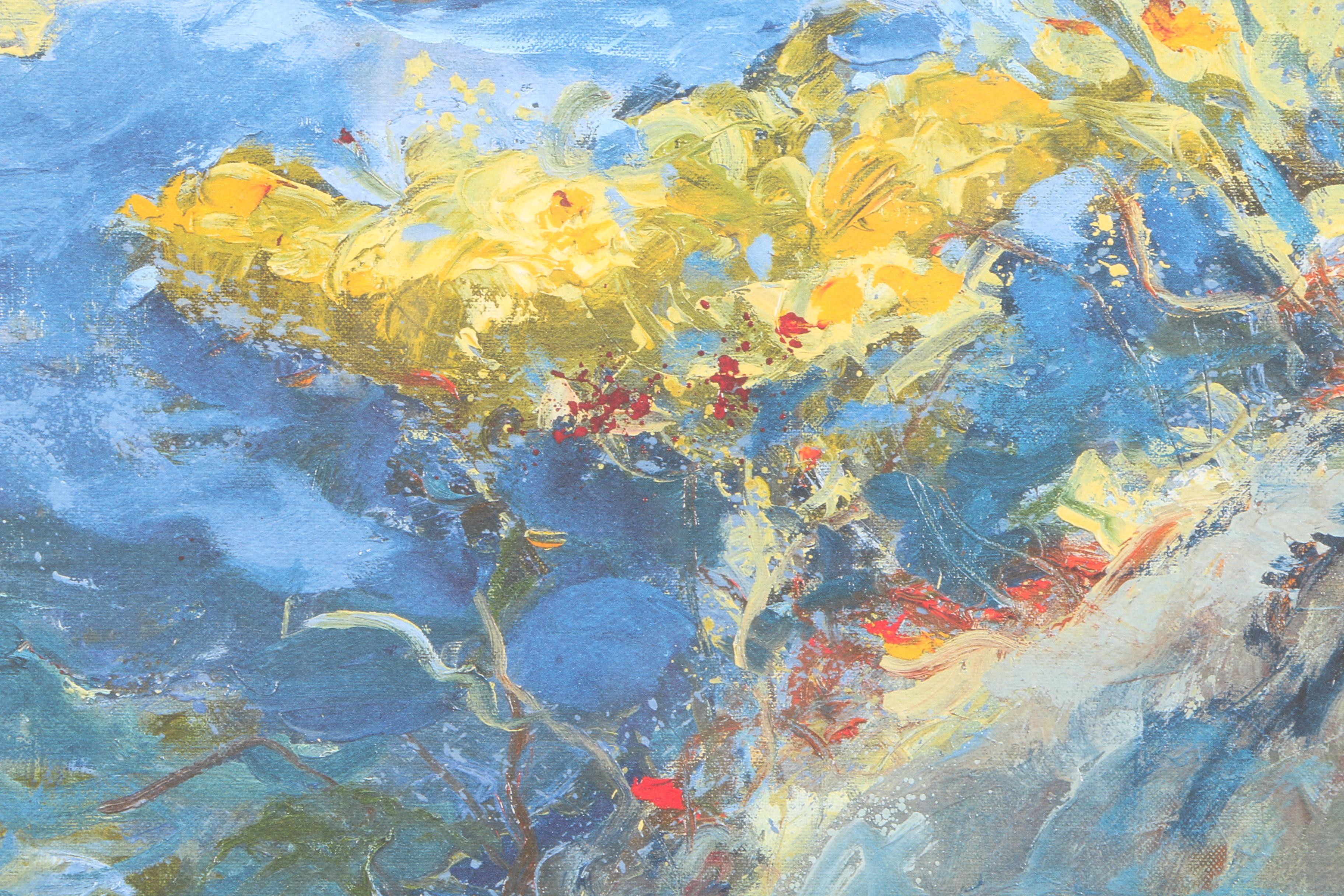 Roland Roy Limited Edition Lithograph "Sea Cliff"