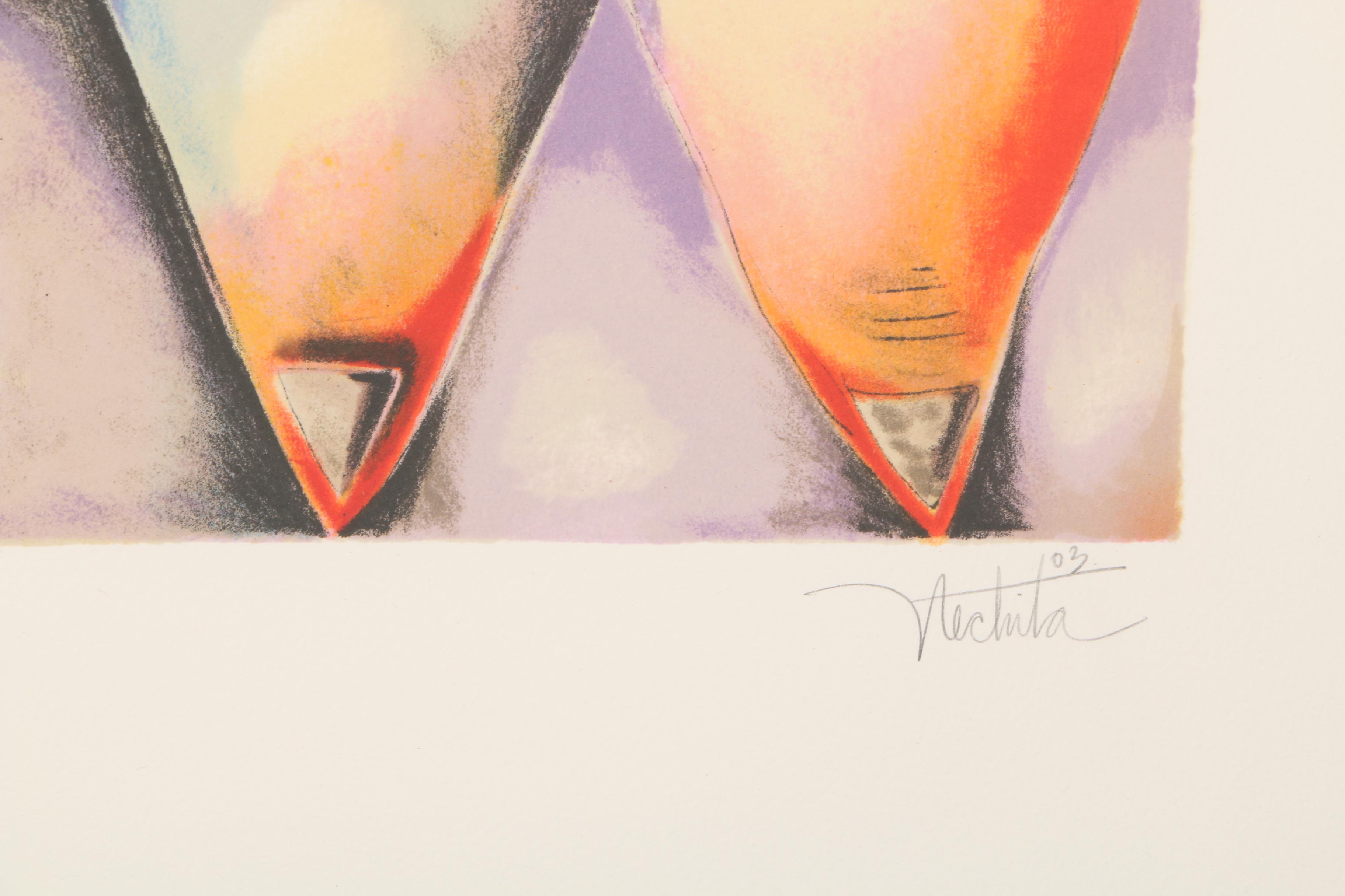 Alexandra Nechita Limited Edition Lithograph "Confronting Your Fantasies"