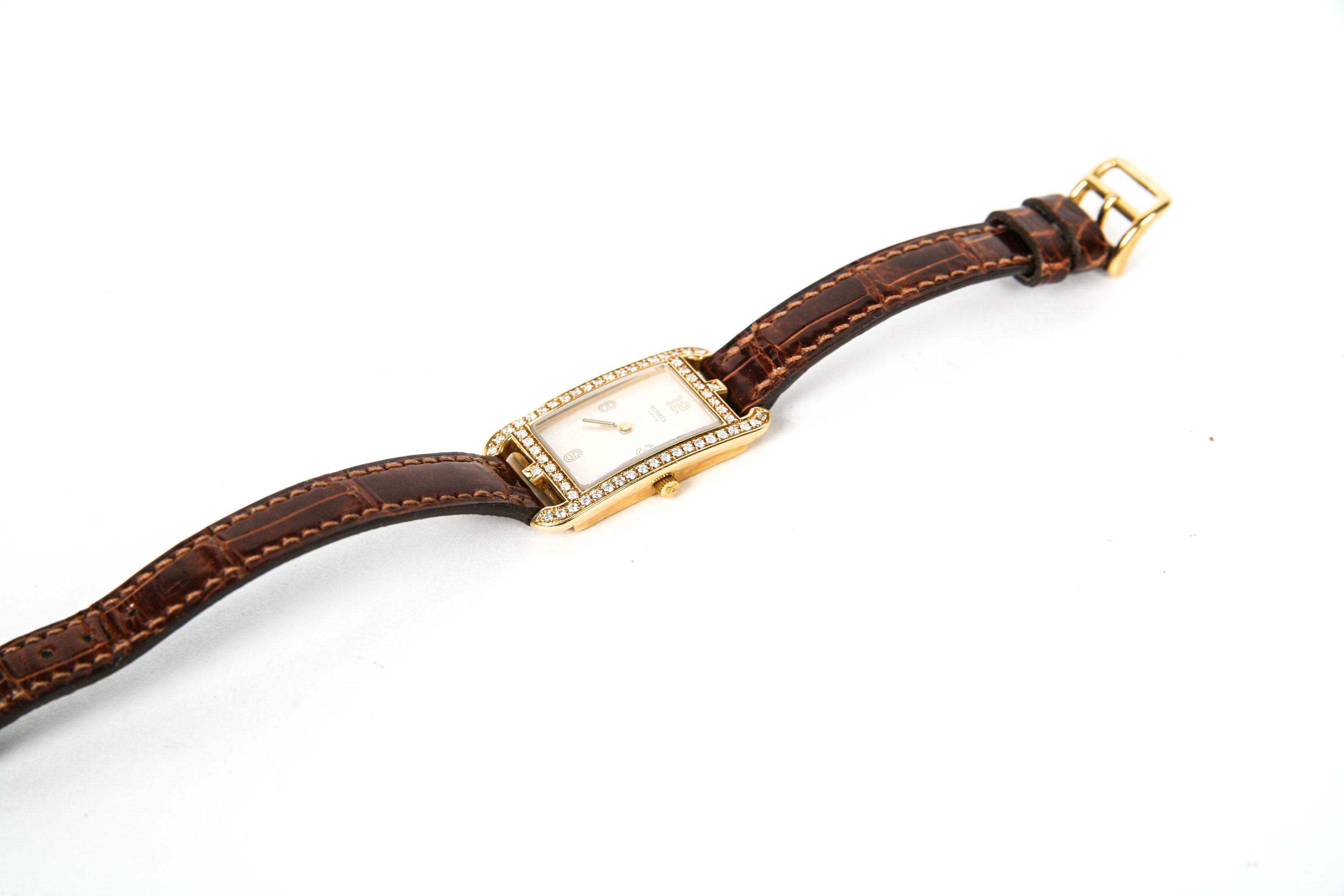 Hermès 18K Yellow Gold and 1.00 CTW Diamond Women's Watch