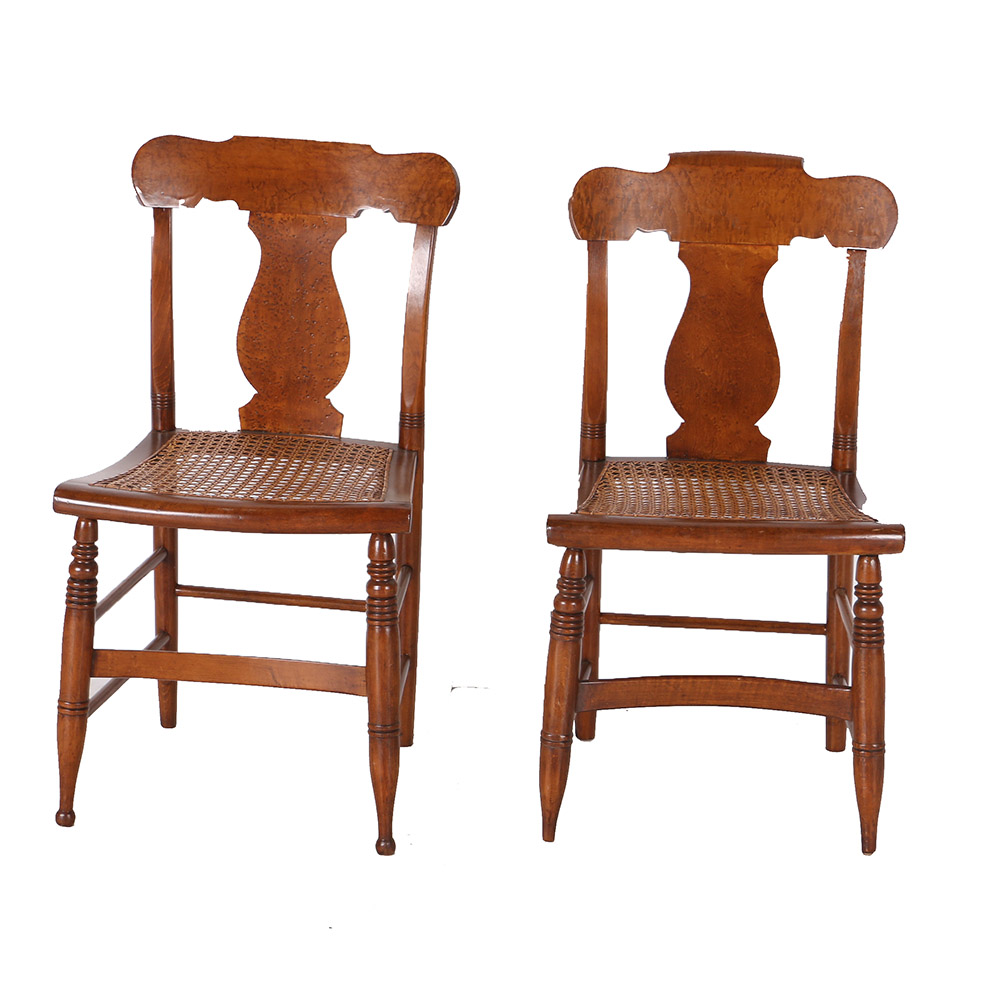 Empire Style Dining Chairs With Wicker Seats