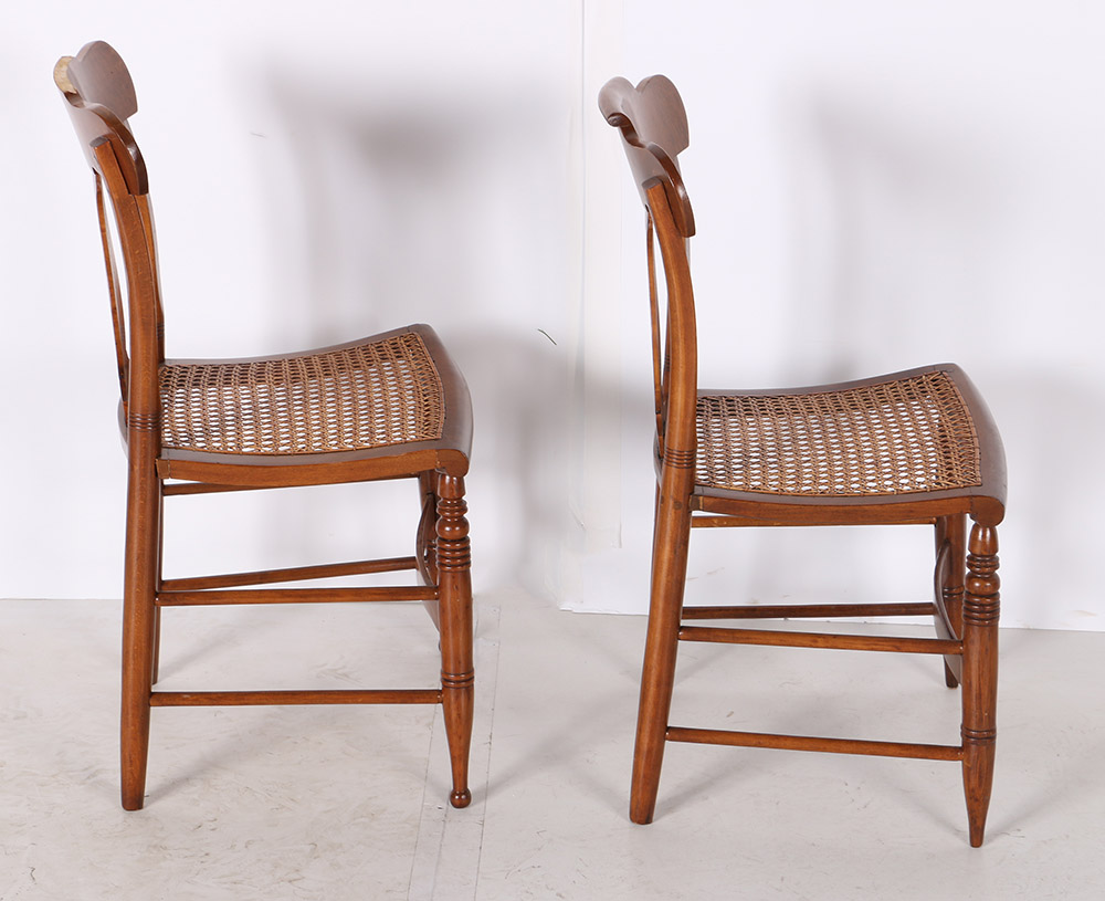 Empire Style Dining Chairs With Wicker Seats