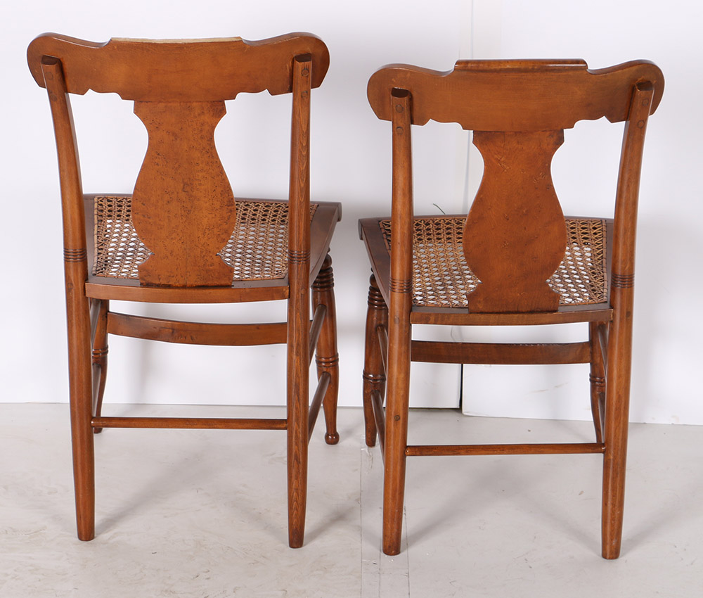 Empire Style Dining Chairs With Wicker Seats
