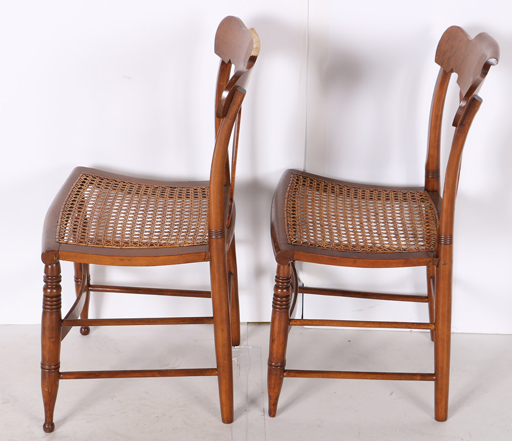 Empire Style Dining Chairs With Wicker Seats