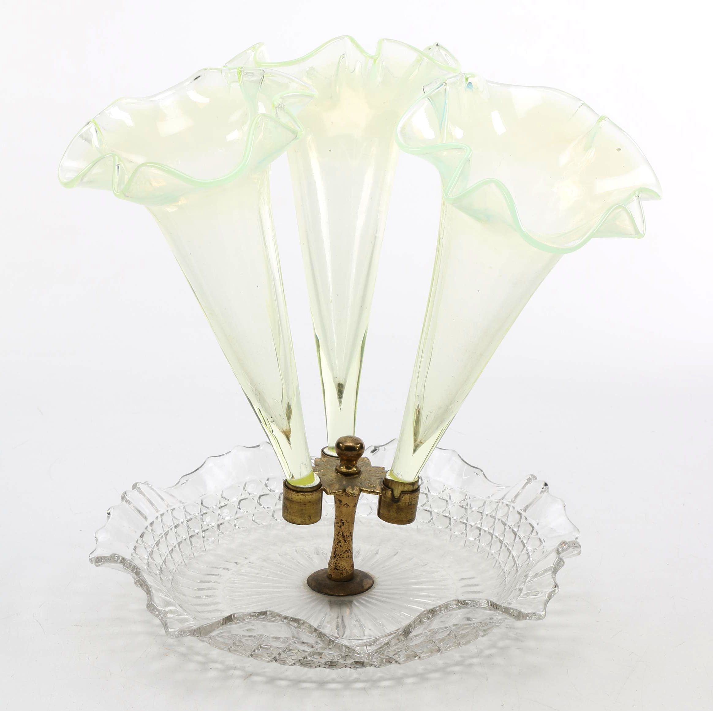 Floral Glass Centerpiece