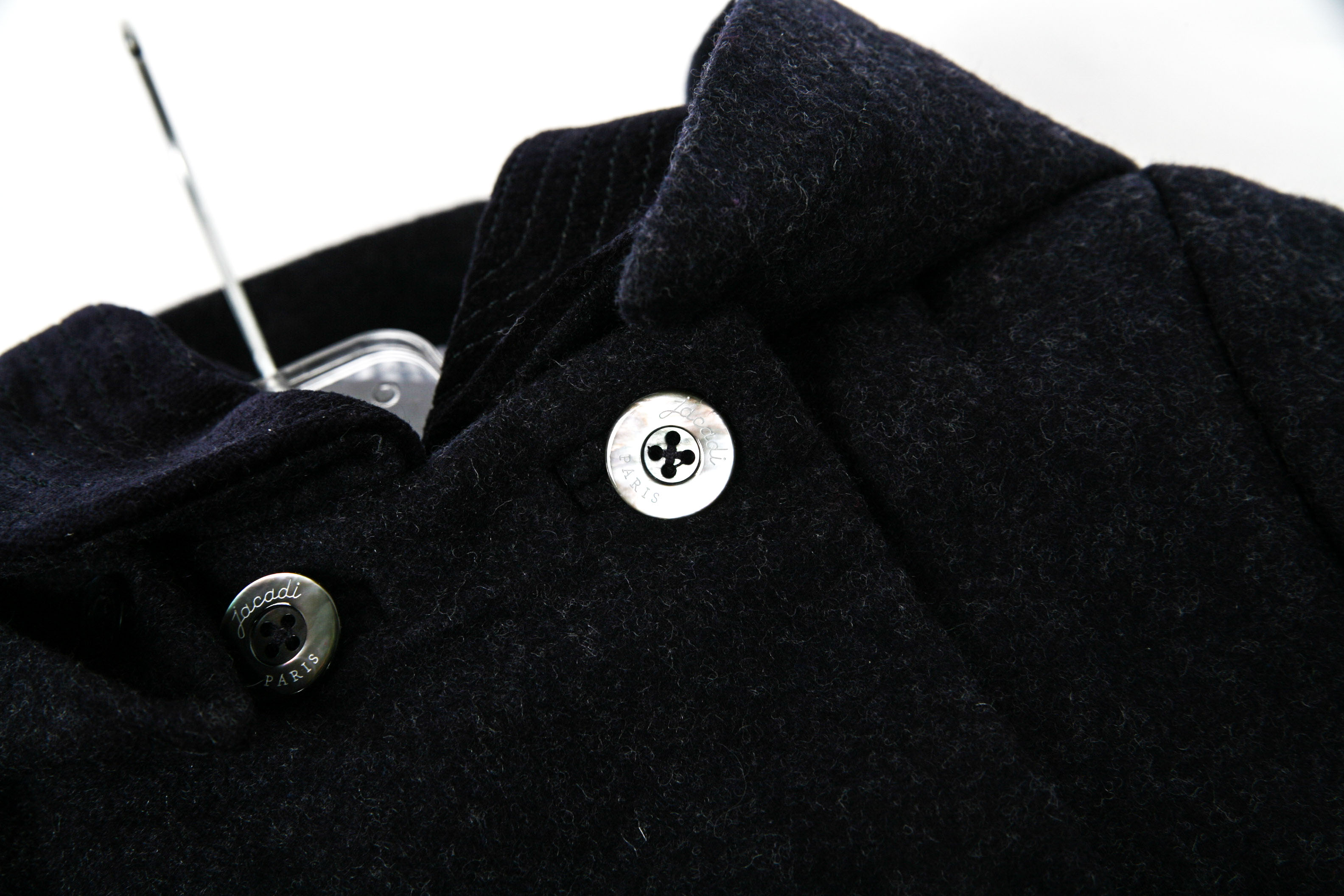 Jacadi Child's Wool Blend Coat in Navy Blue 12M