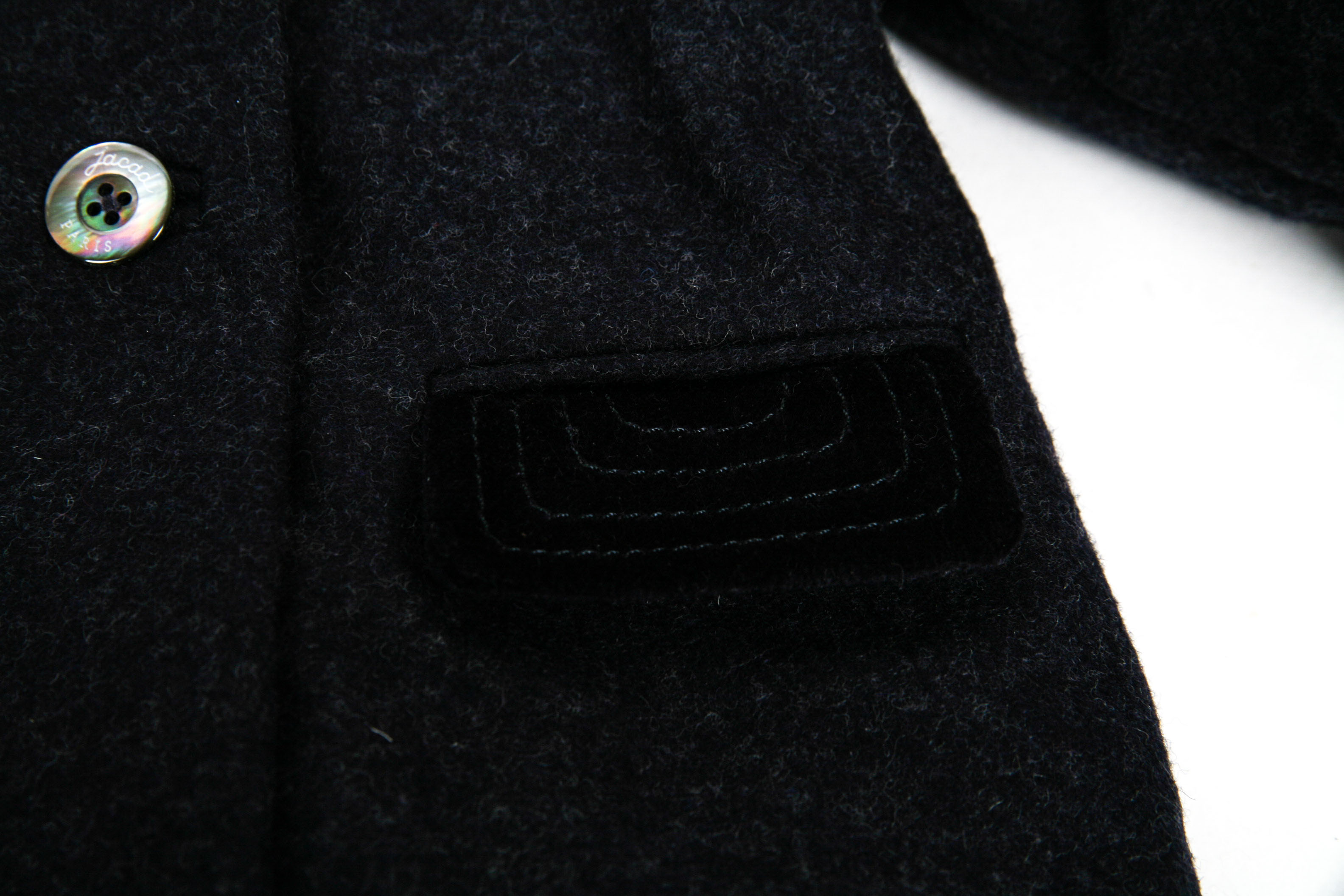 Jacadi Child's Wool Blend Coat in Navy Blue 12M