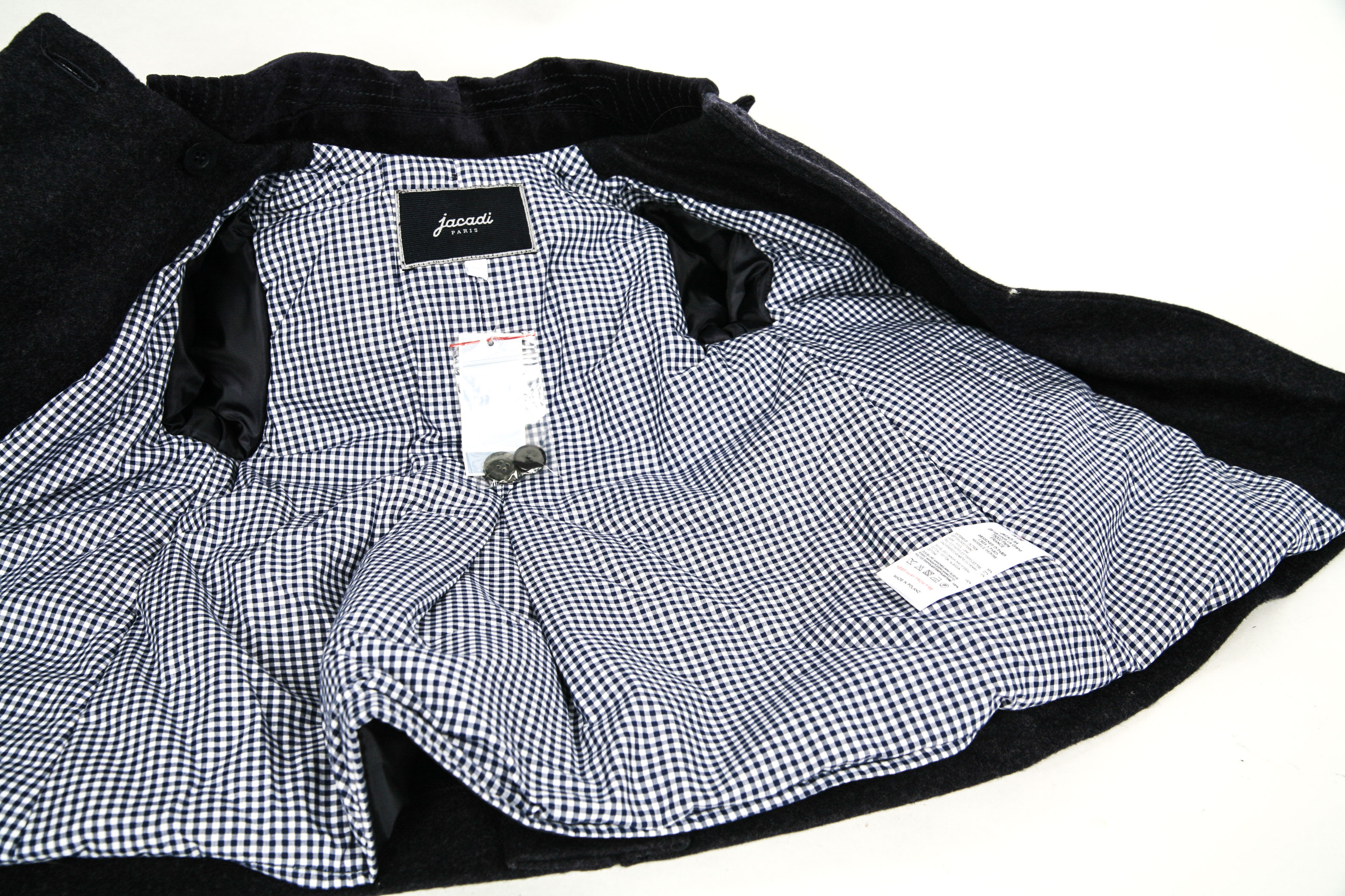 Jacadi Child's Wool Blend Coat in Navy Blue 12M