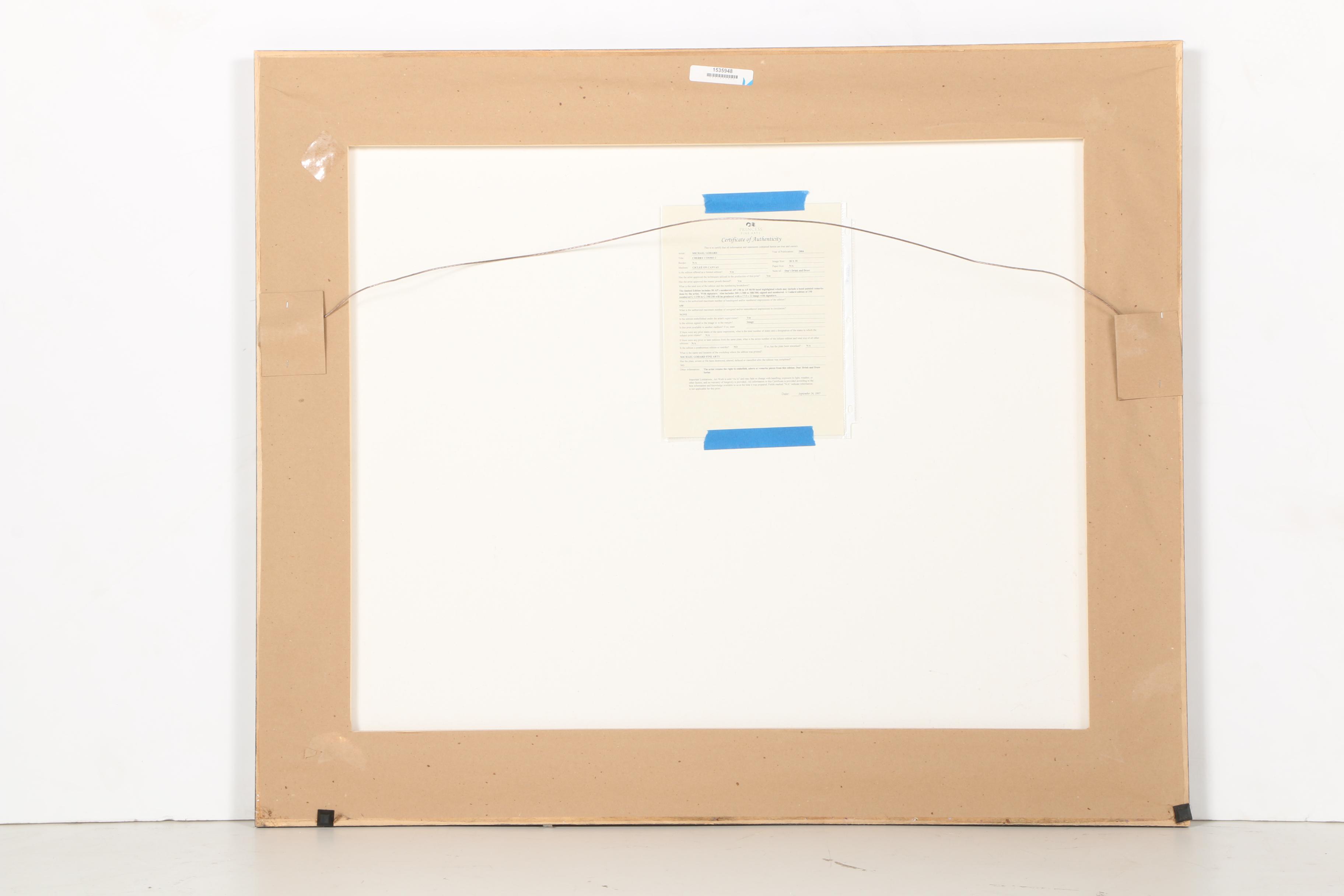 Michael Godard Limited Edition Giclee Print on Canvas "Cherry Cosmo 2"