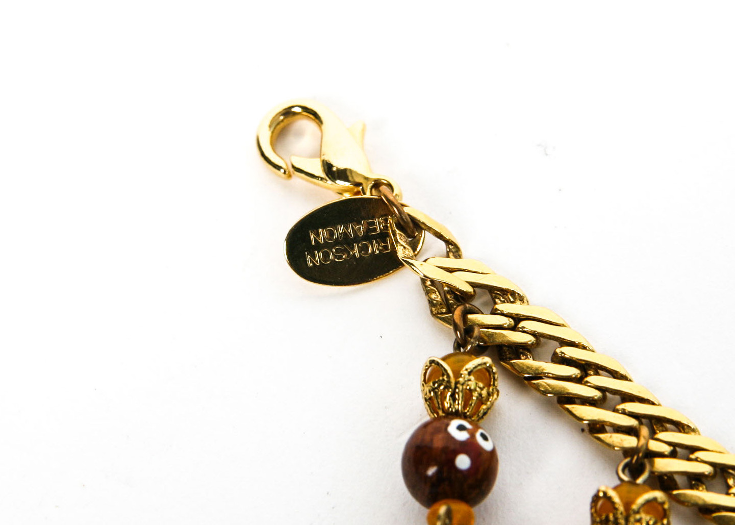 Whimsical Beaded and Chain Bracelet by Tory Burch and Erickson Beamon