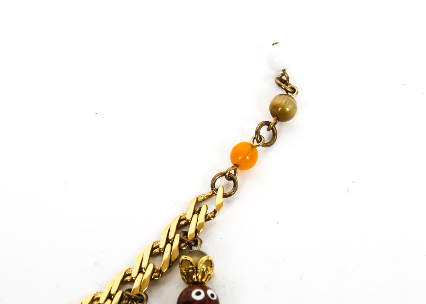 Whimsical Beaded and Chain Bracelet by Tory Burch and Erickson Beamon