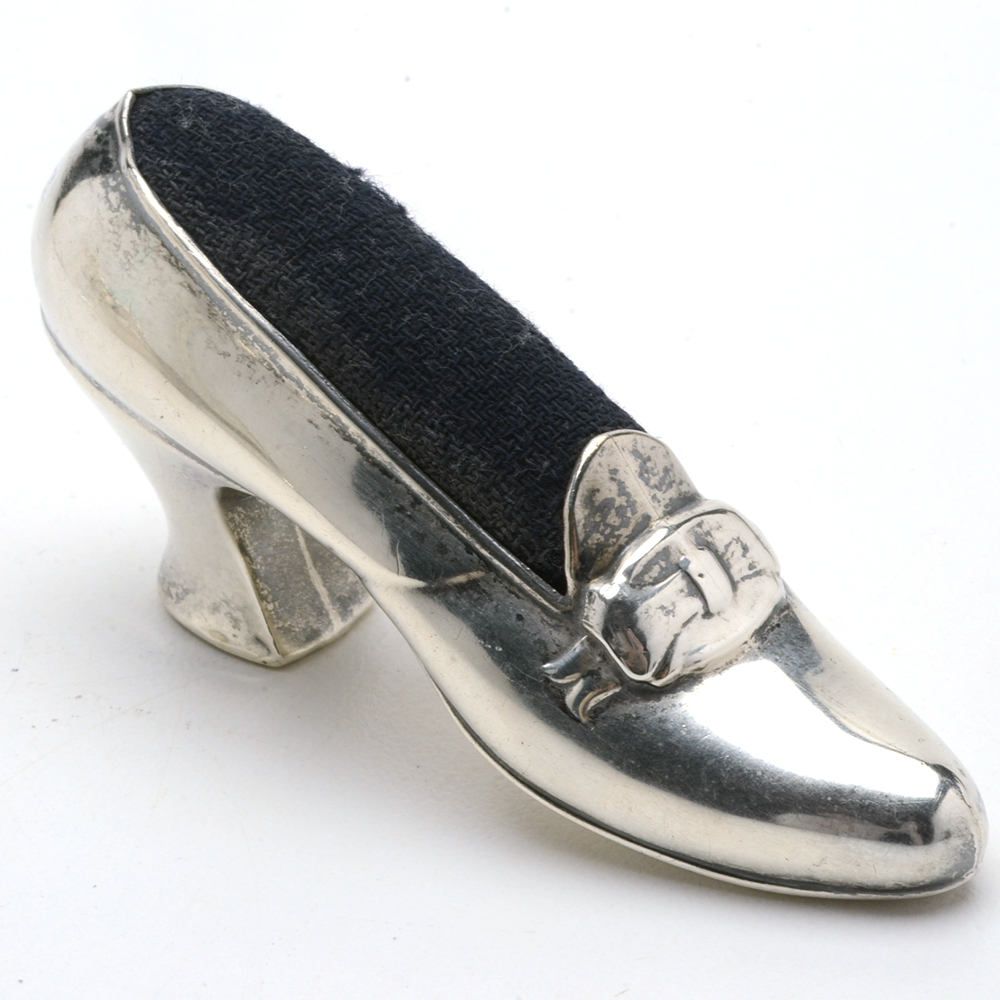 Unger Brothers Sterling Silver Shoe Pincushion