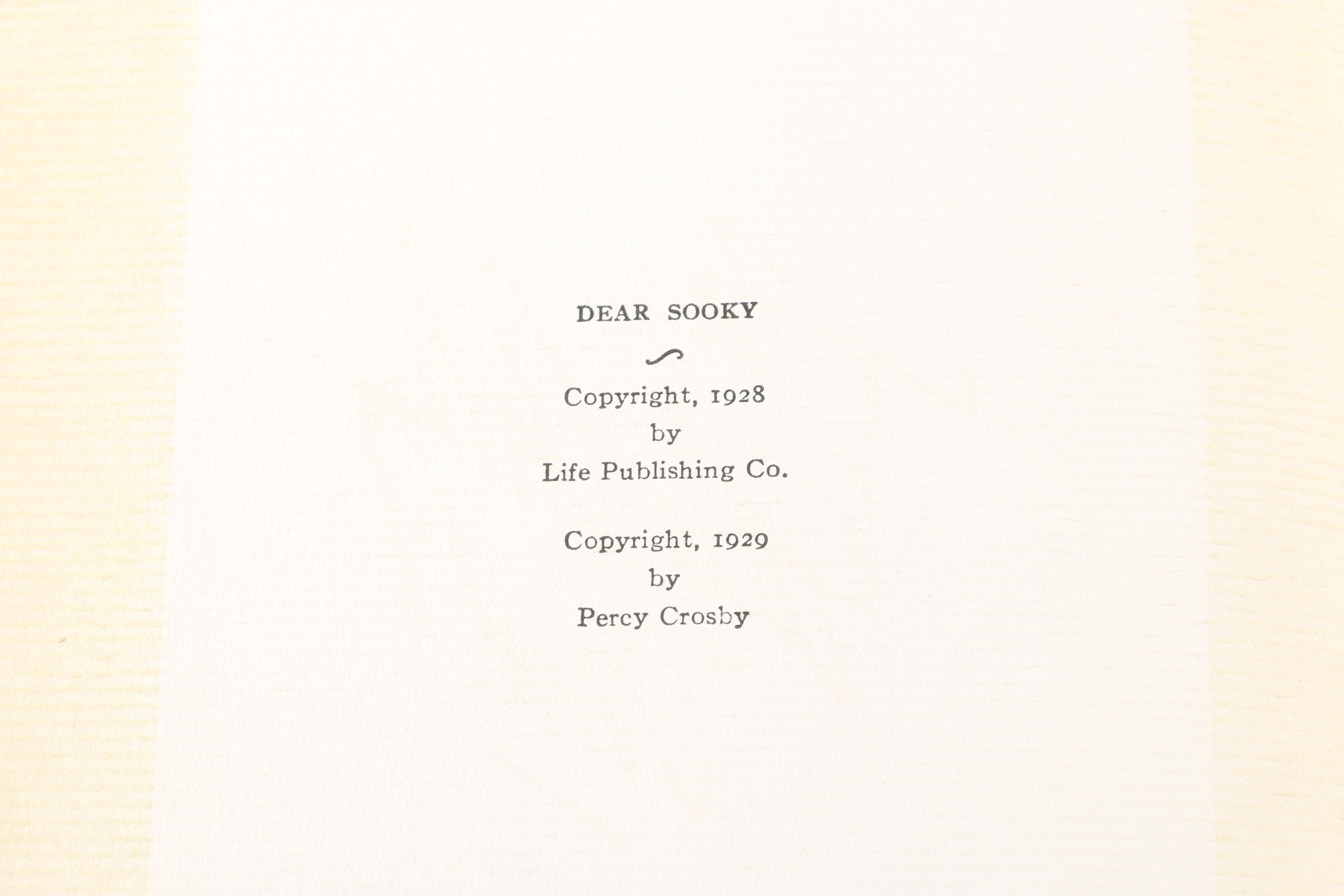1929 "Dear Sooky" by Percy Crosby