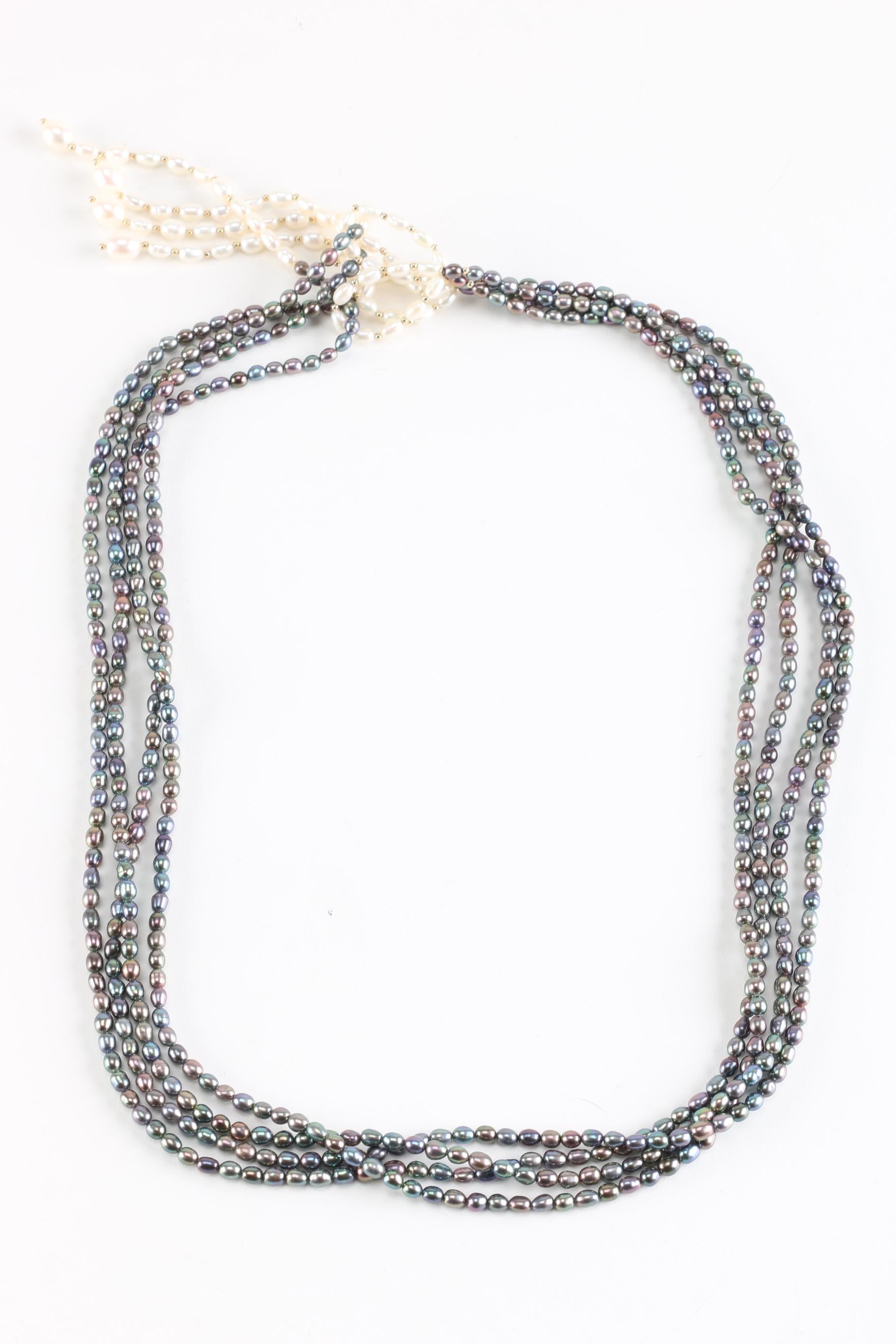 Collection of Multiple Strands of Cultured Pearl Jewelry