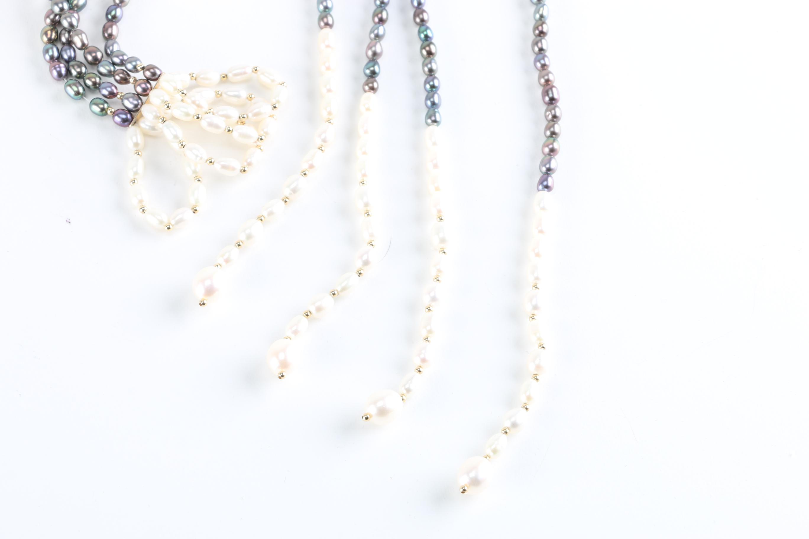 Collection of Multiple Strands of Cultured Pearl Jewelry