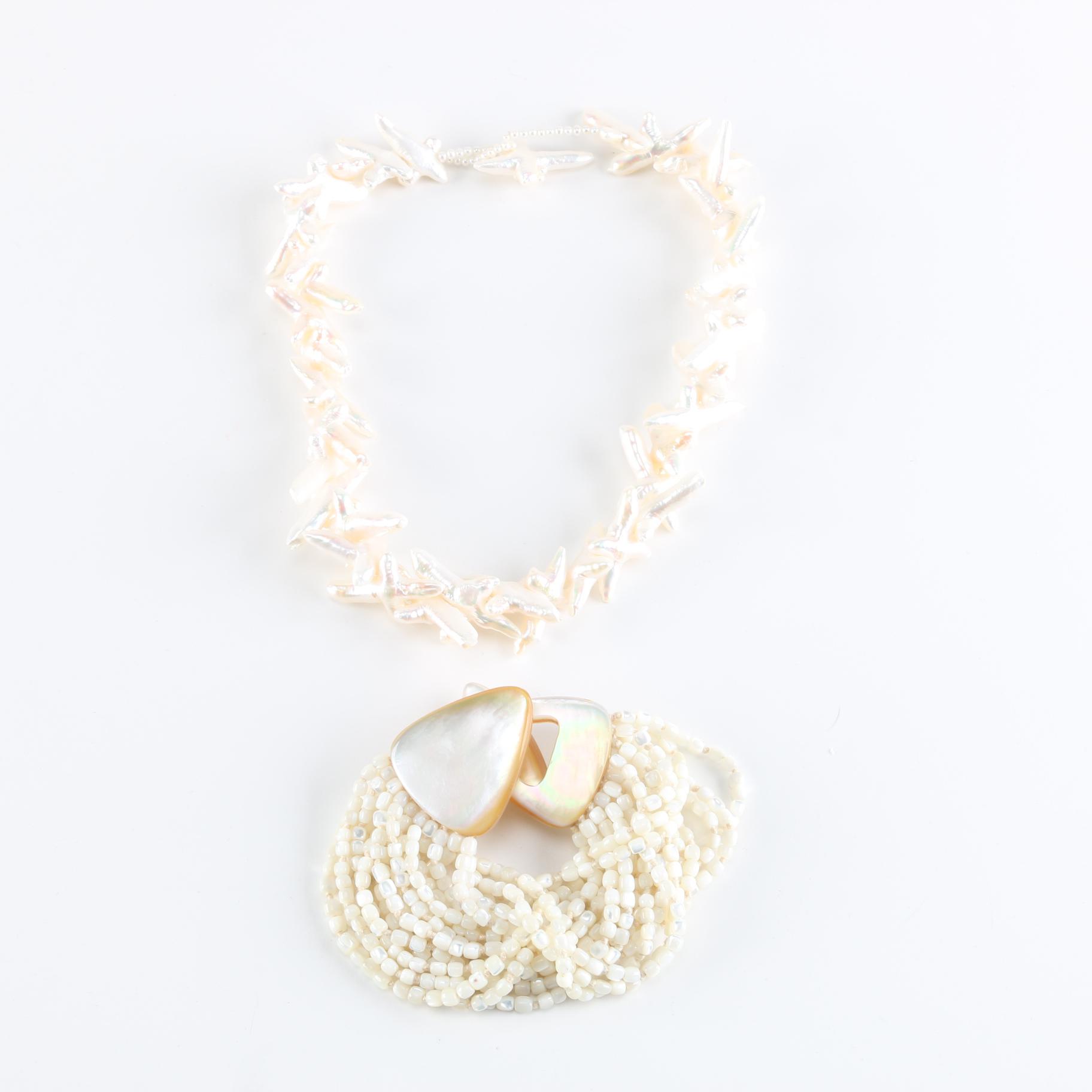 Cultured Pearl Bracelet and Necklace