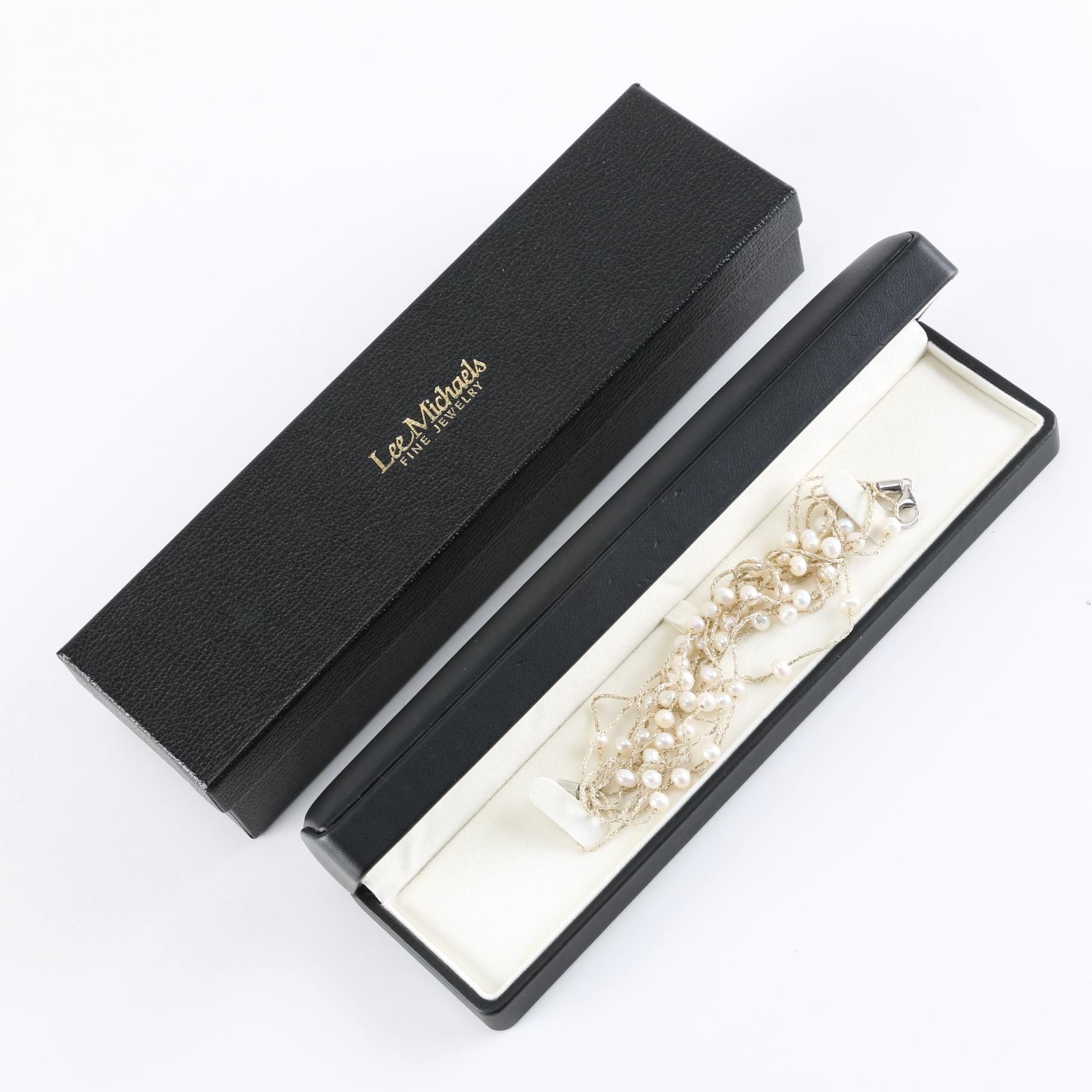 Sterling Silver Cultured Pearl Bracelet