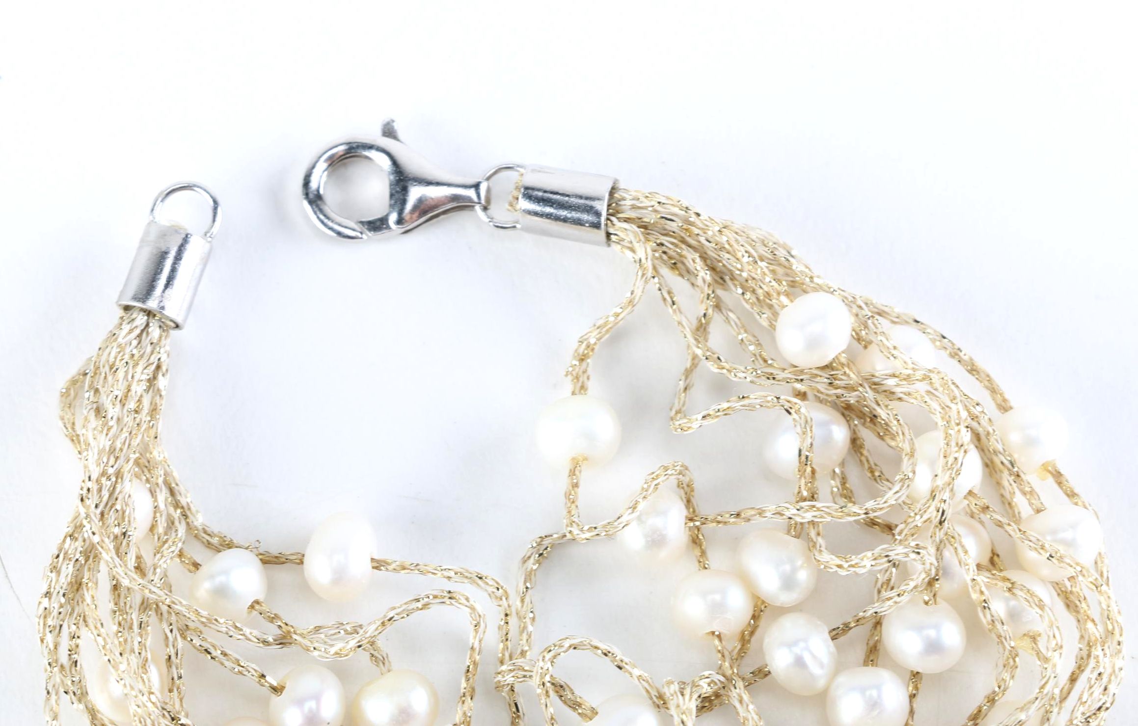 Sterling Silver Cultured Pearl Bracelet