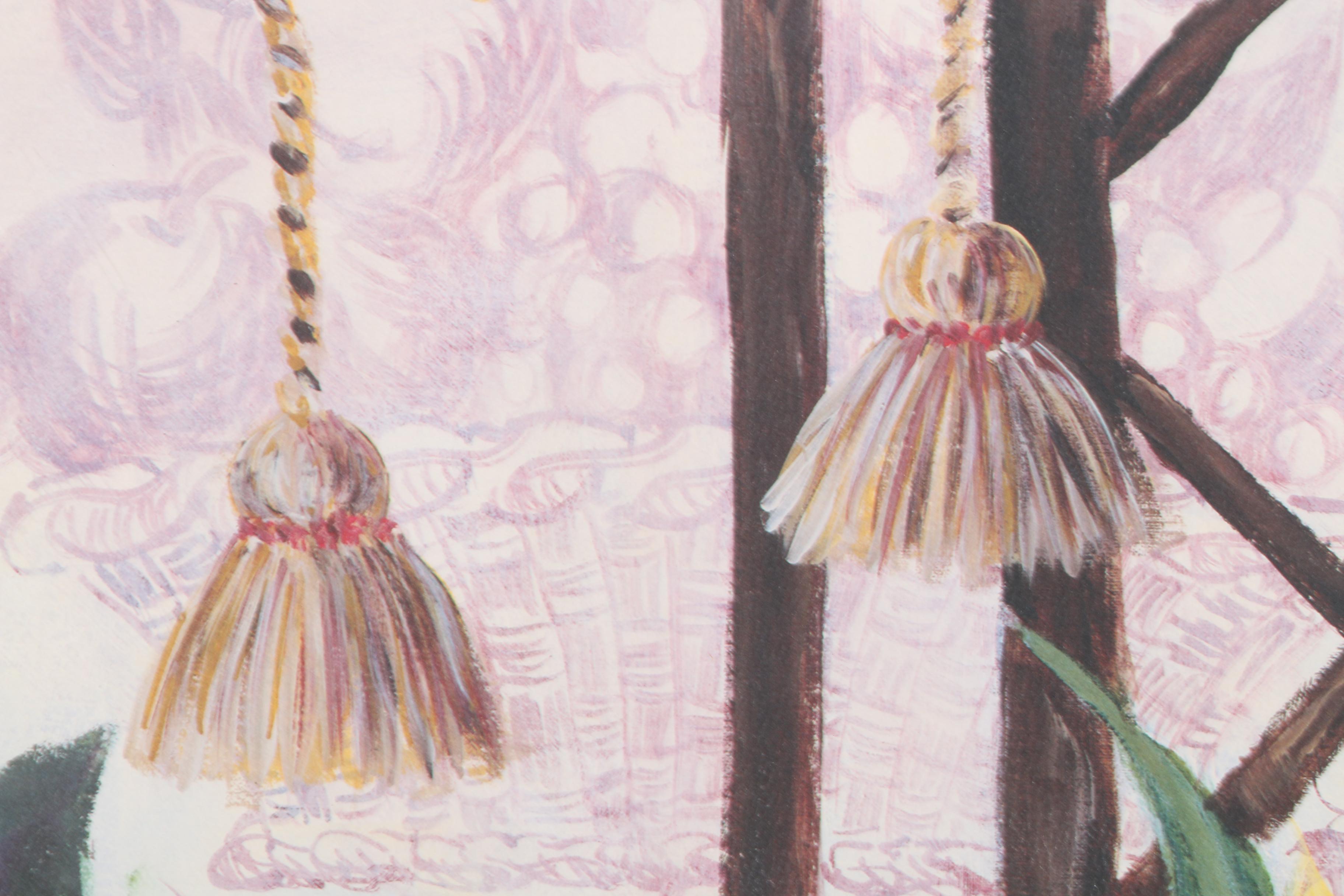 Kathy Dench Limited Edition Lithograph "Trumpet Vines II"