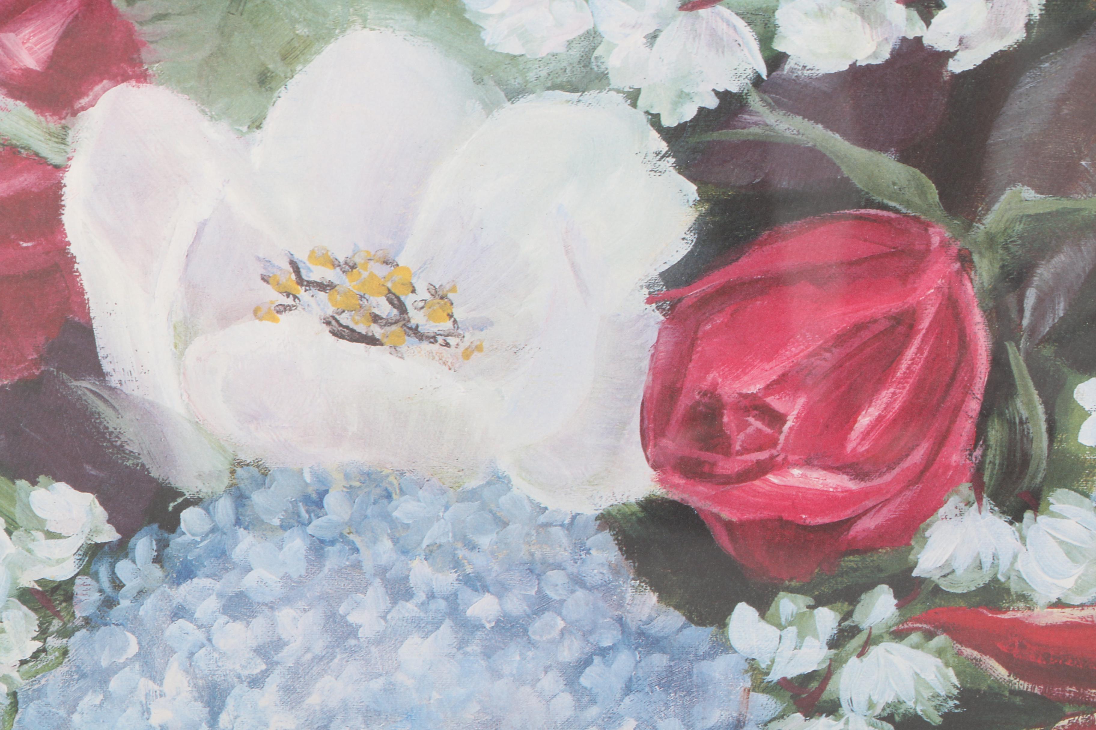 Kathy Dench Limited Edition Lithograph "Trumpet Vines II"