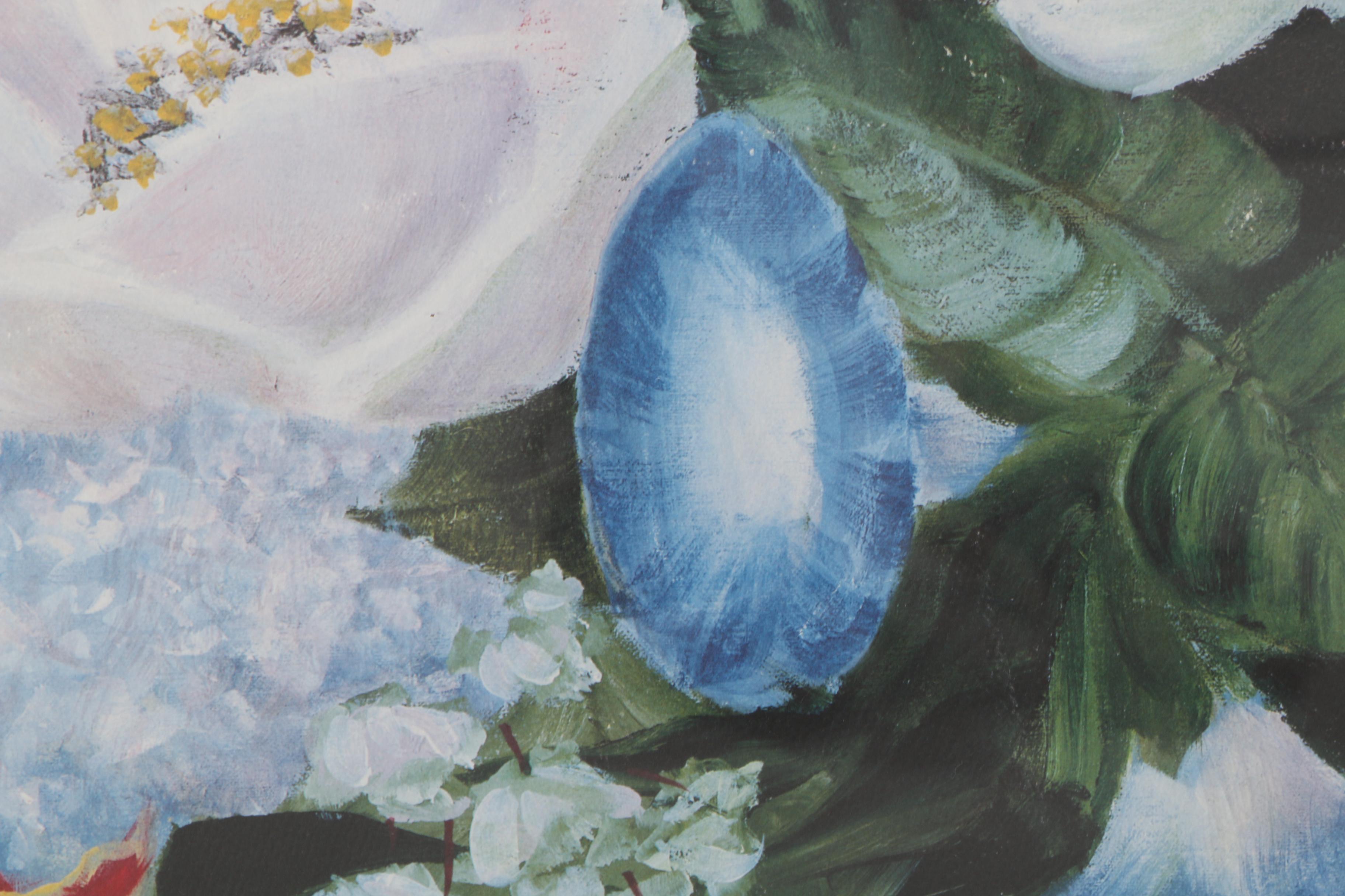 Kathy Dench Limited Edition Lithograph "Trumpet Vines II"