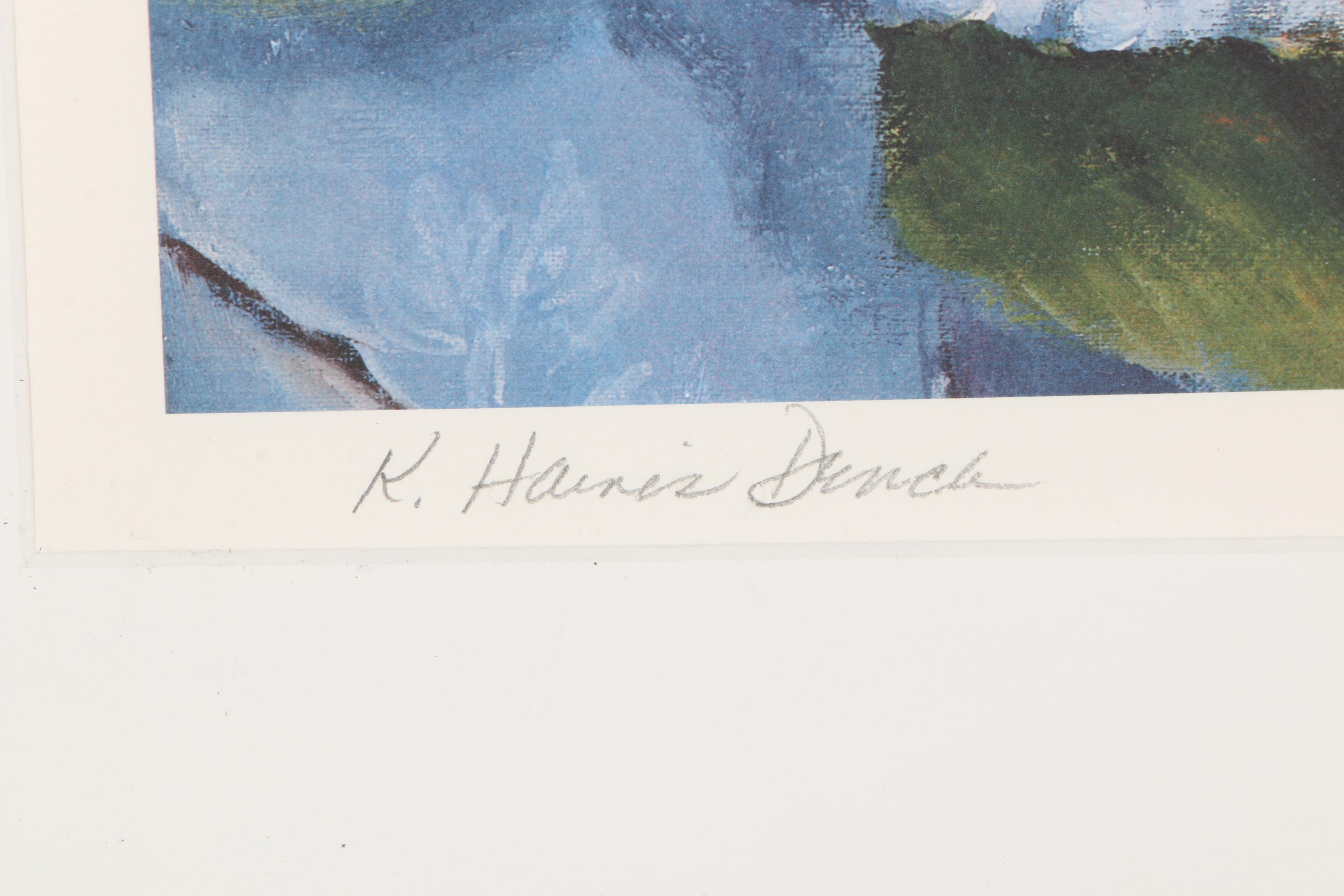 Kathy Dench Limited Edition Lithograph "Trumpet Vines II"