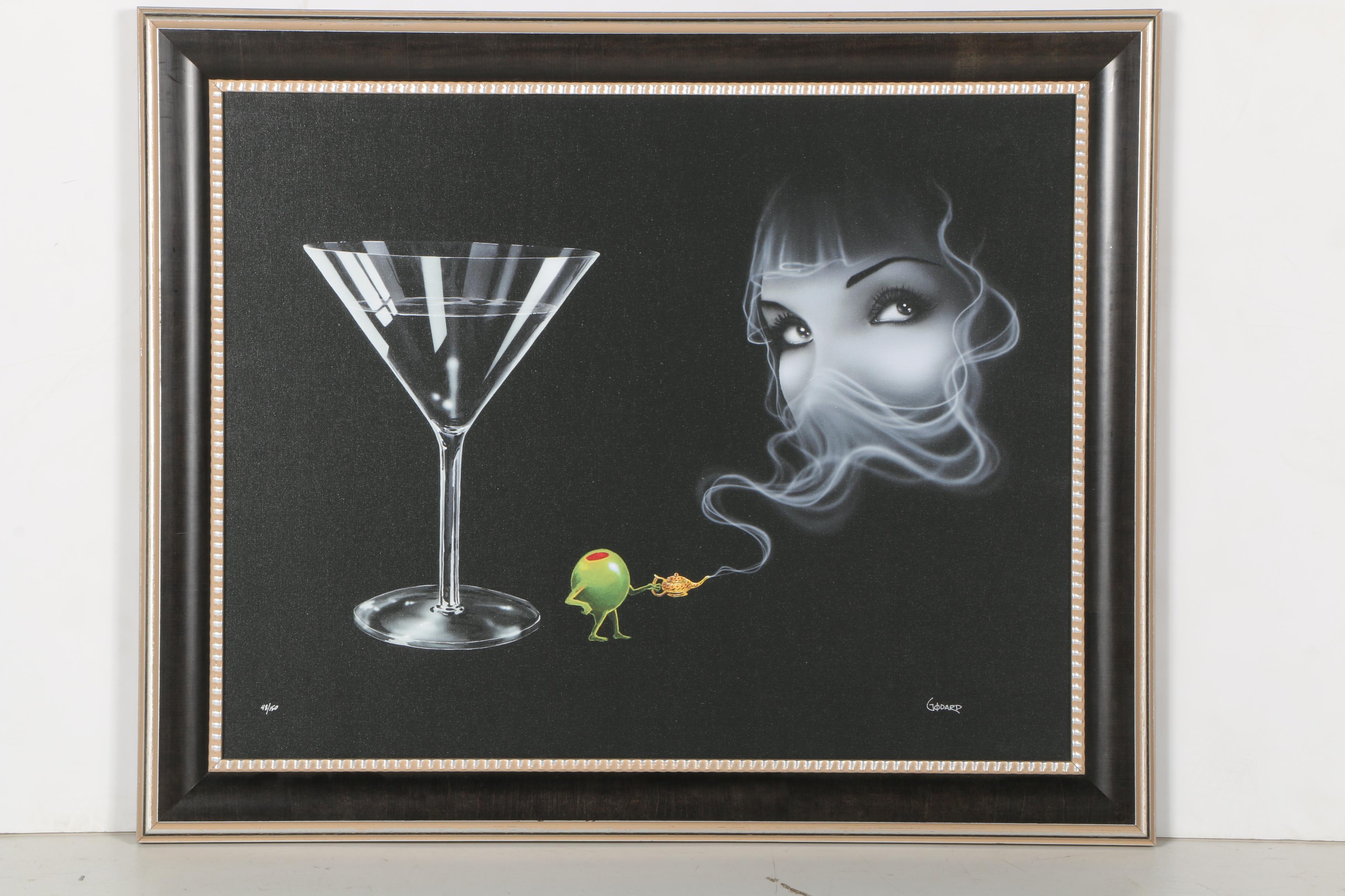 Michael Godard Limited Edition Giclee "I Dream of Martini Eyes"