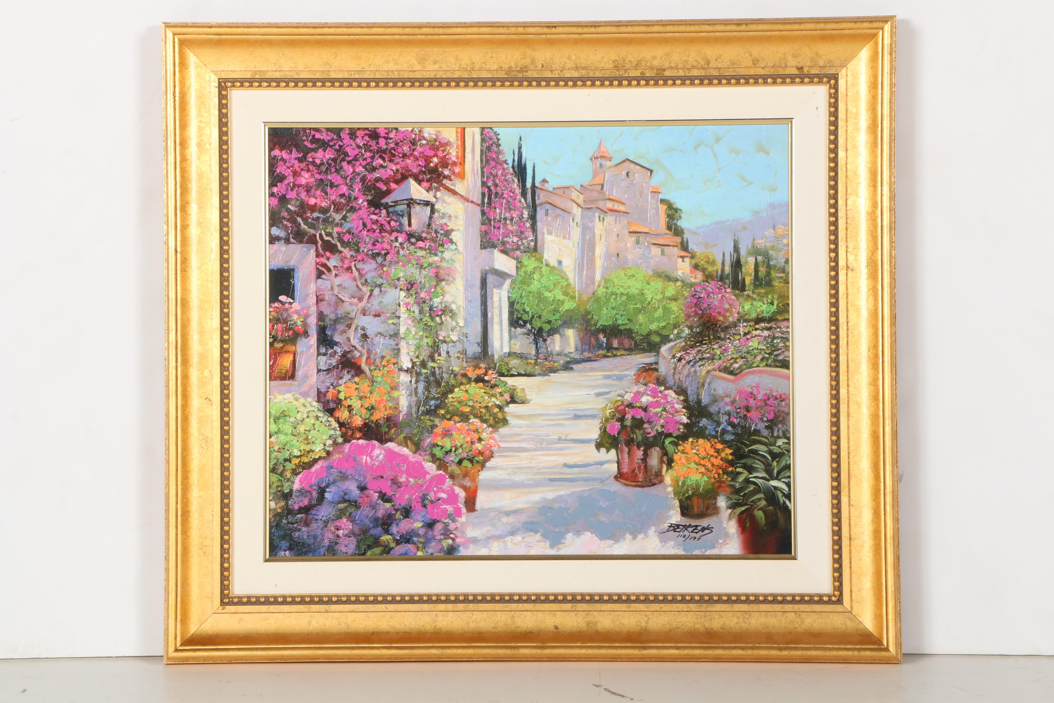 Howard Behrens Limited Editon Hand Embellished Giclée  "Blissful Burgundy"