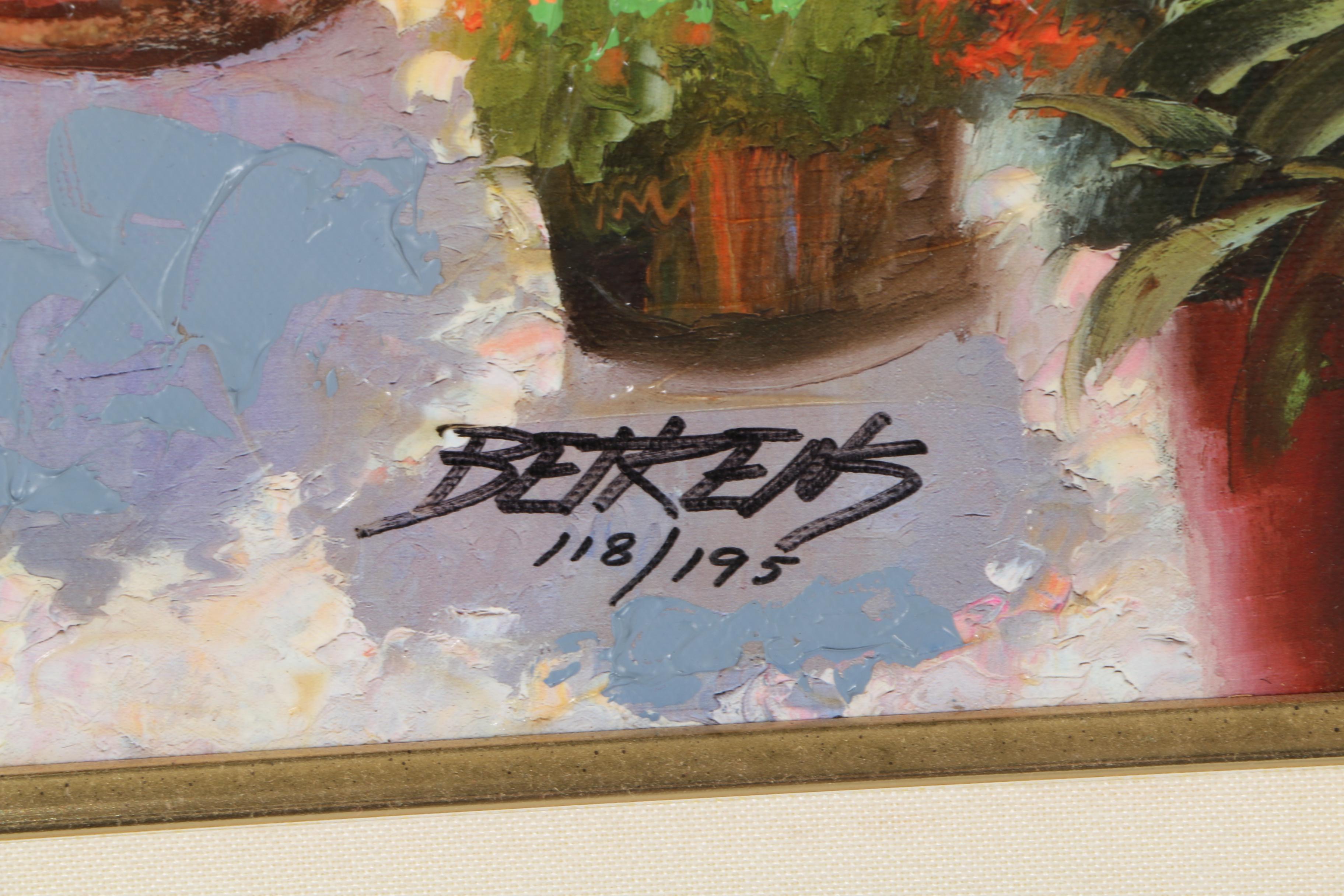 Howard Behrens Limited Editon Hand Embellished Giclée  "Blissful Burgundy"